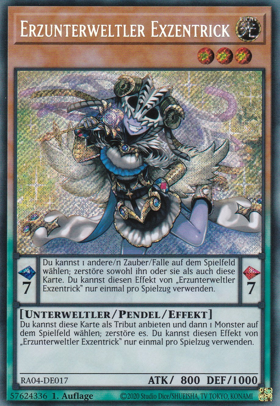 Erzunterweltler Exzentrick - RA04-DE017 - Secret Rare - Deutsch - 1. Auflage - Quarter Century Stampede