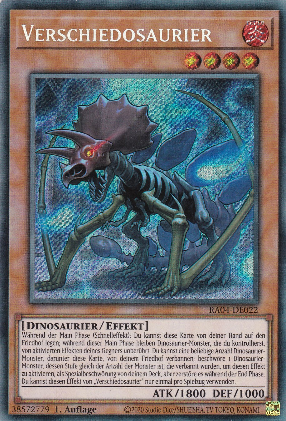 Verschiedosaurier - RA04-DE022 - Secret Rare - Deutsch - 1. Auflage - Quarter Century Stampede