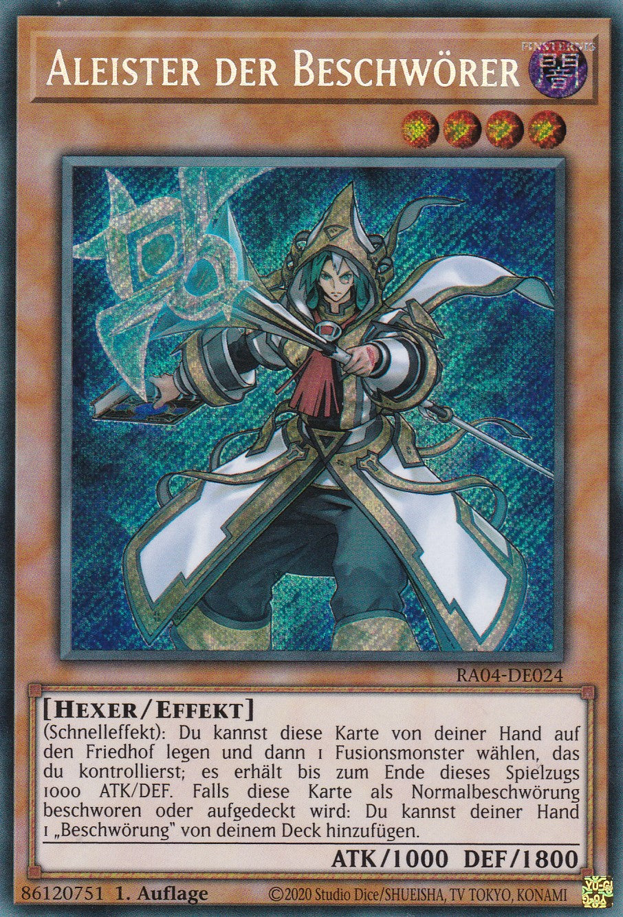 Aleister der Beschwörer - RA04-DE024 - Secret Rare - Deutsch - 1. Auflage - Quarter Century Stampede