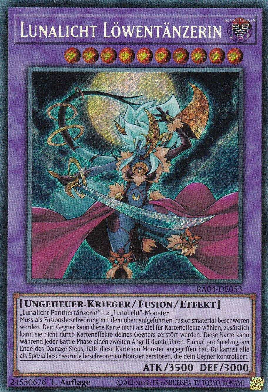 Lunalicht Löwentänzerin - RA04-DE053 - Secret Rare - Deutsch - 1. Auflage - Quarter Century Stampede