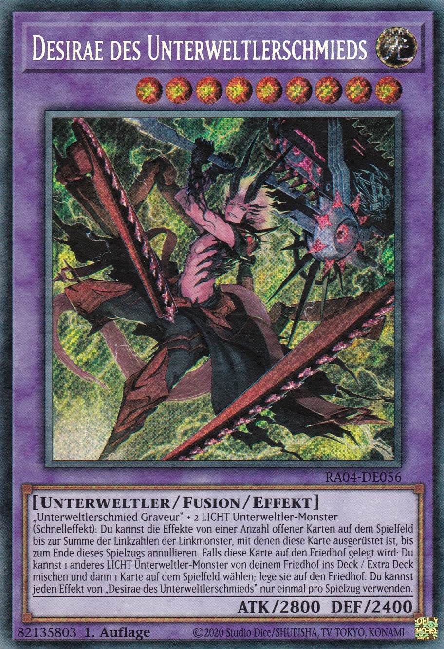 Desirae des Unterweltlerschmieds - RA04-DE056 - Secret Rare - Deutsch - 1. Auflage - Quarter Century Stampede