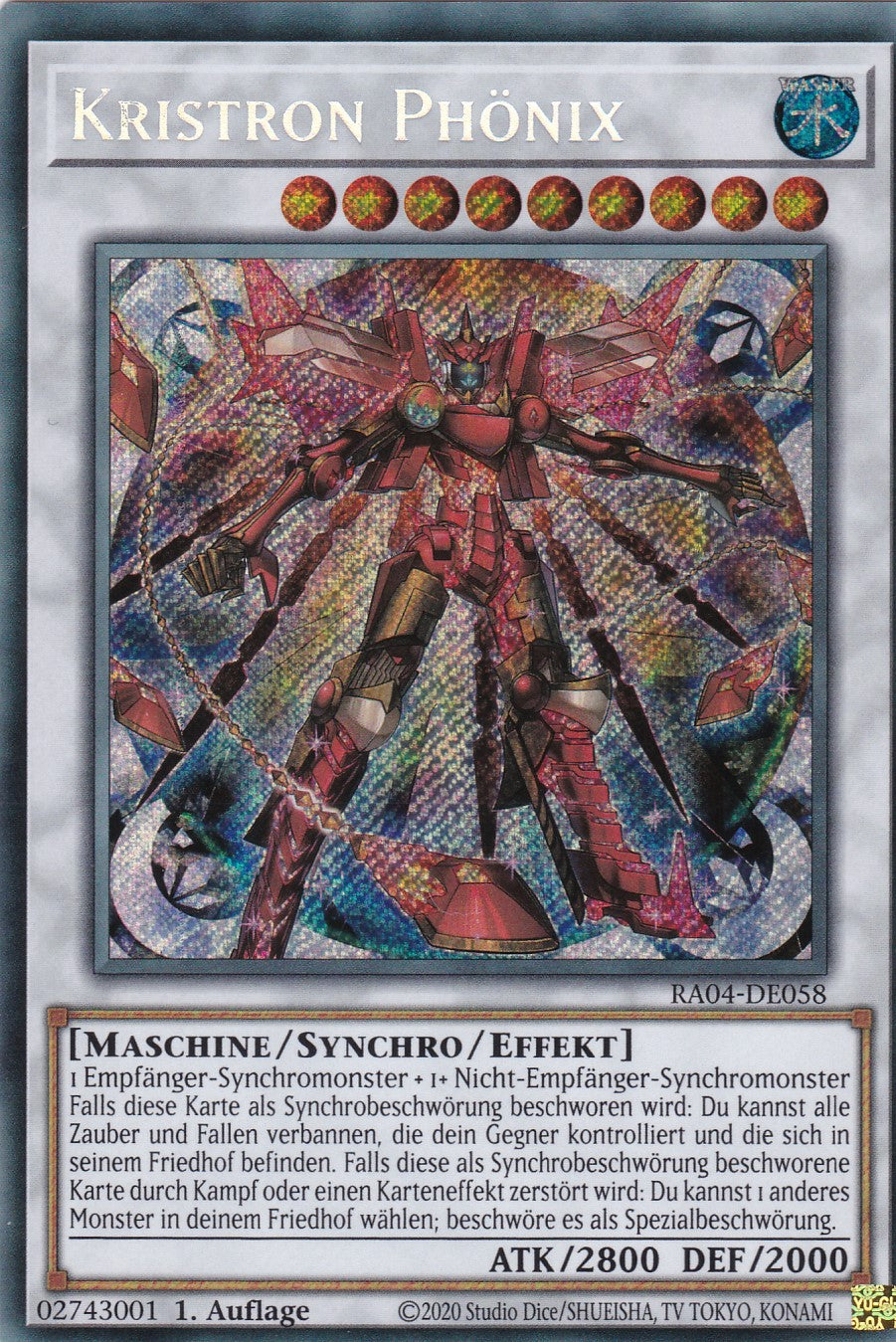 Kristron Phönix - RA04-DE058 - Secret Rare - Deutsch - 1. Auflage - Quarter Century Stampede