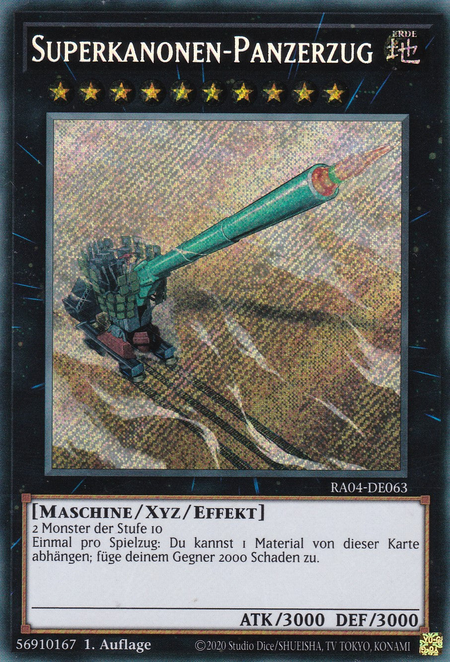 Superkanonen-Panzerzug - RA04-DE063 - Secret Rare - Deutsch - 1. Auflage - Quarter Century Stampede