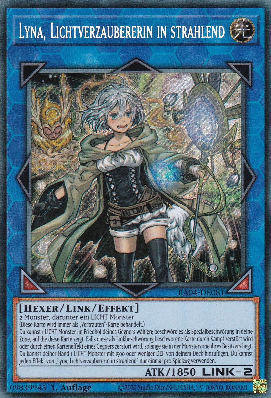 Lyna, Lichtverzaubererin in strahlend - RA04-DE081 - Secret Rare - Deutsch - 1. Auflage - Quarter Century Stampede