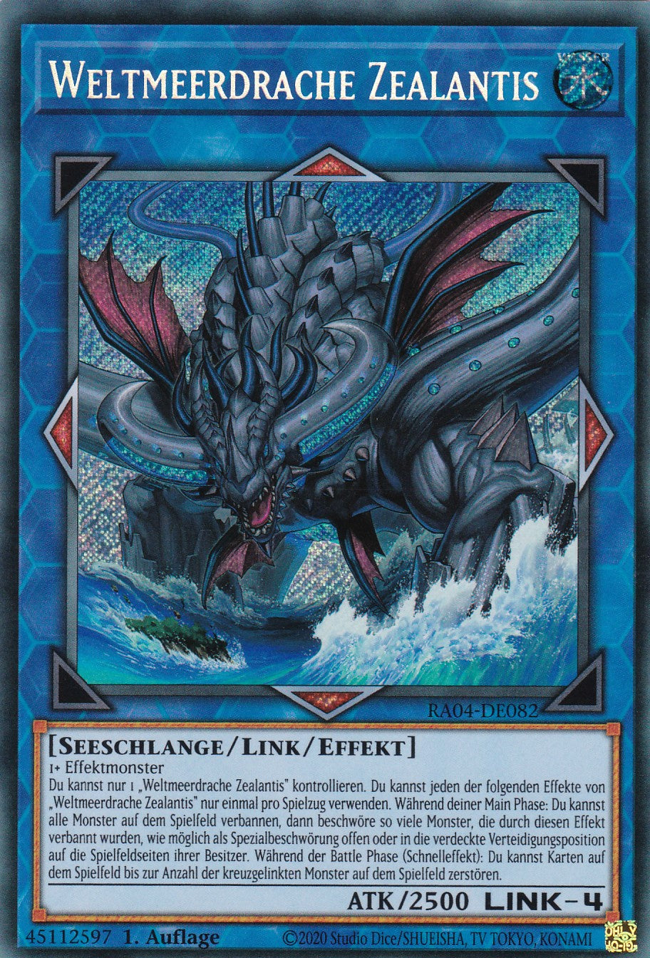Weltmeerdrache Zealantis - RA04-DE082 - Secret Rare - Deutsch - 1. Auflage - Quarter Century Stampede