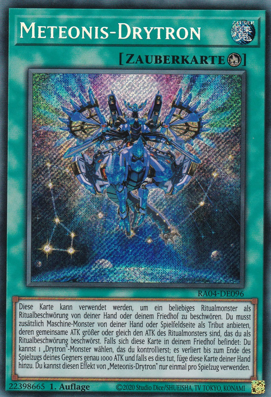 Meteonis-Drytron - RA04-DE096 - Secret Rare - Deutsch - 1. Auflage - Quarter Century Stampede
