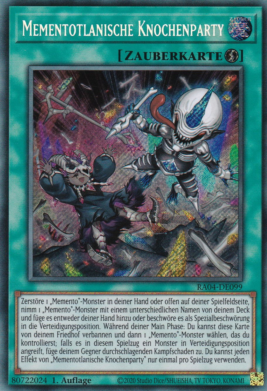 Mementotlanische Knochenparty - RA04-DE099 - Secret Rare - Deutsch - 1. Auflage - Quarter Century Stampede