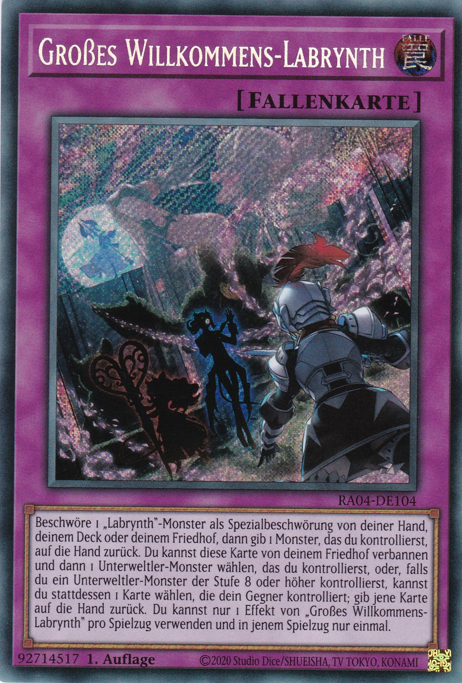 Großes Willkommens-Labrynth - RA04-DE104 - Secret Rare - Deutsch - 1. Auflage - Quarter Century Stampede