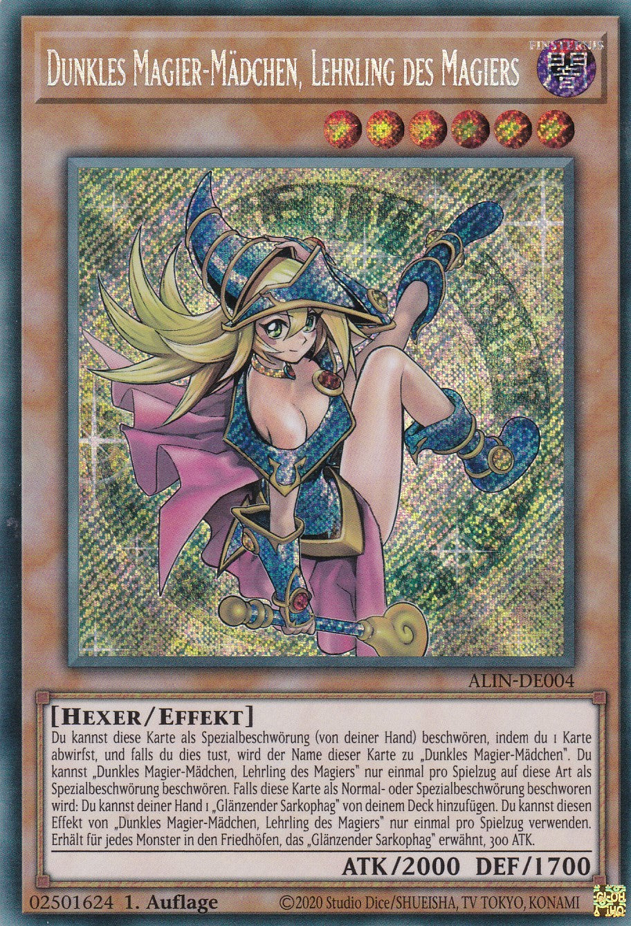 Dunkles Magier-Mädchen Lehrling des Magiers - ALIN-DE004 - Secret Rare - Deutsch - 1. Auflage - Alliance Insight