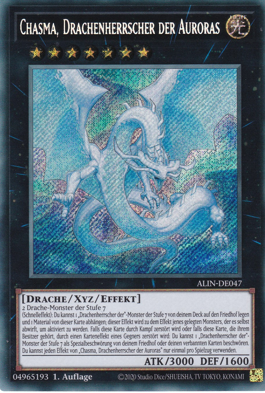 Chasma Drachenherrscher der Auroras - ALIN-DE047 - Secret Rare - Deutsch - 1. Auflage - Alliance Insight