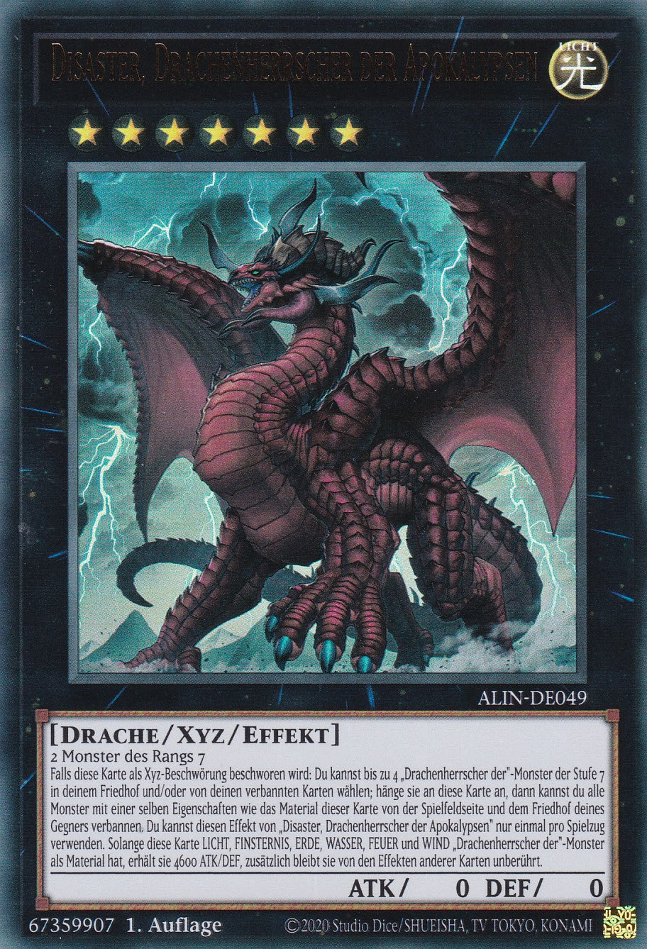 Disaster Drachenherrscher der Apokalypsen - ALIN-DE049 - Ultra Rare - Deutsch - 1. Auflage - Alliance Insight