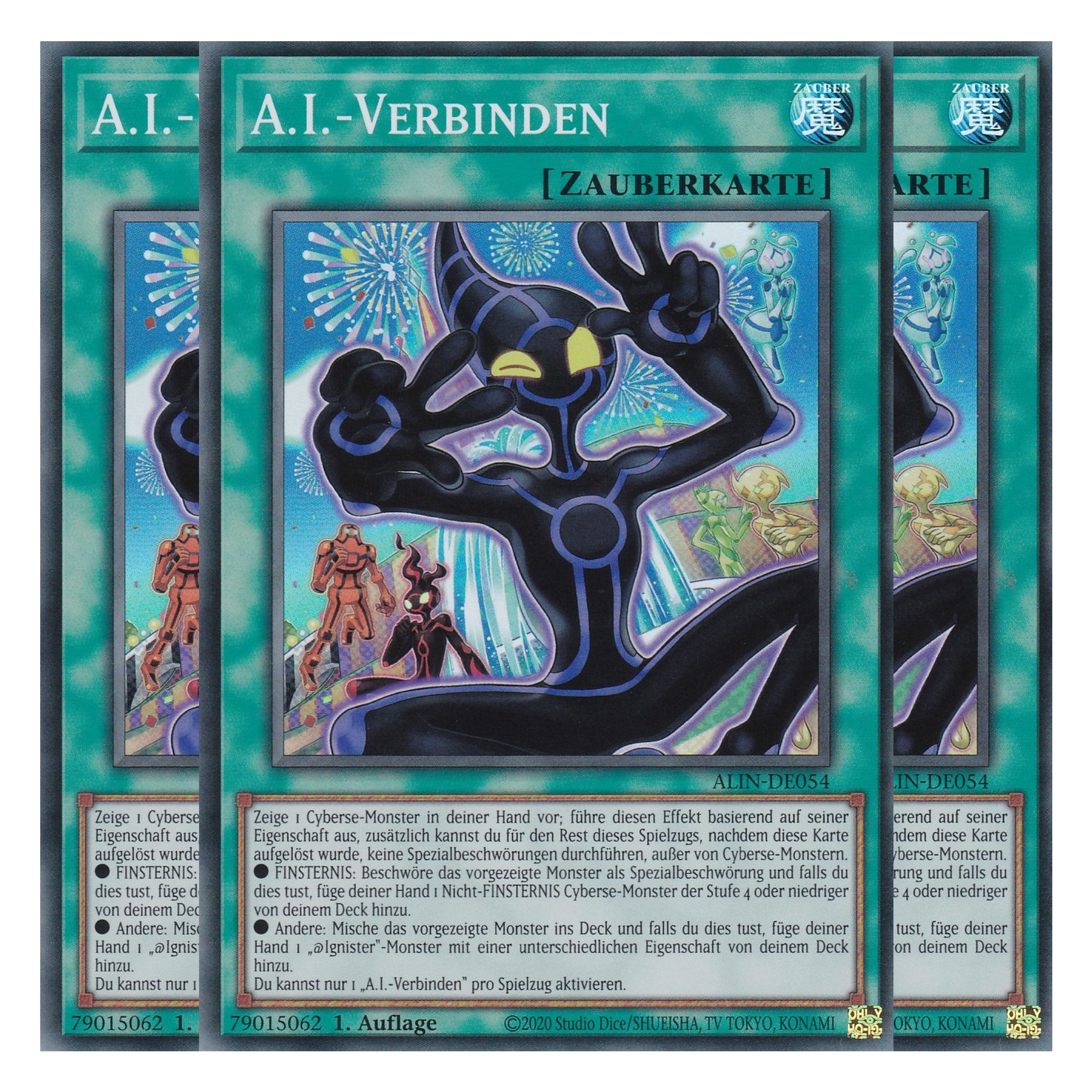 A.I.-Verbinden - ALIN-DE054 - Super Rare - Deutsch - 1. Auflage - Alliance Insight - Playset (3 Kopien) - Yu-Gi-Oh!