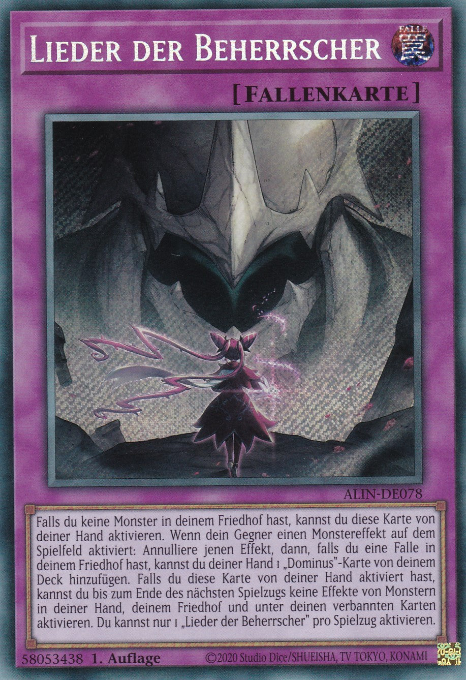 Lieder der Beherrscher - ALIN-DE078 - Secret Rare - Deutsch - 1. Auflage - Alliance Insight