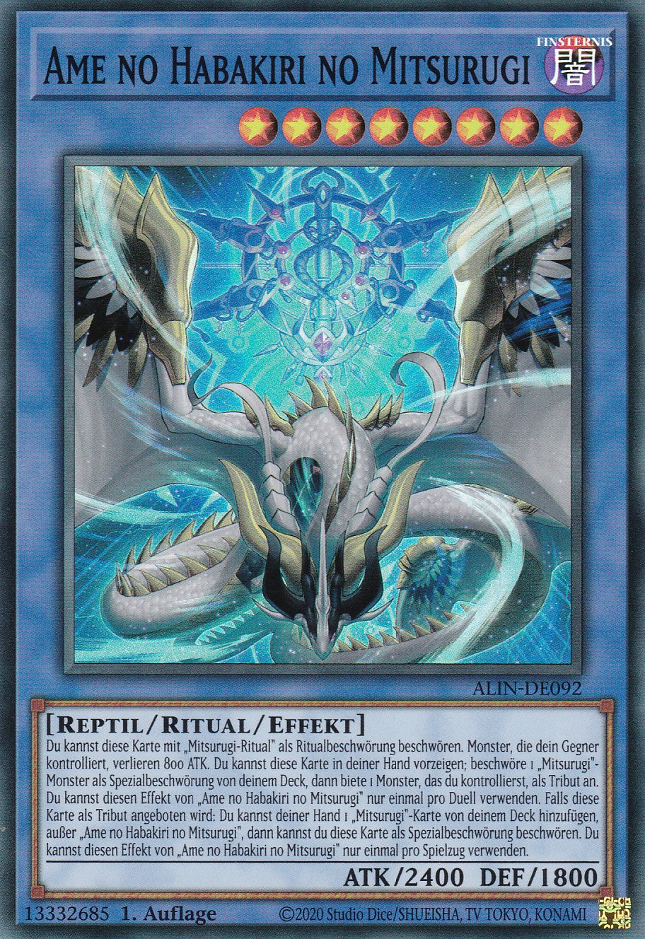 Ame No Habakiri No Mitsurugi - ALIN-DE092 - Super Rare - Deutsch - 1. Auflage - Alliance Insight