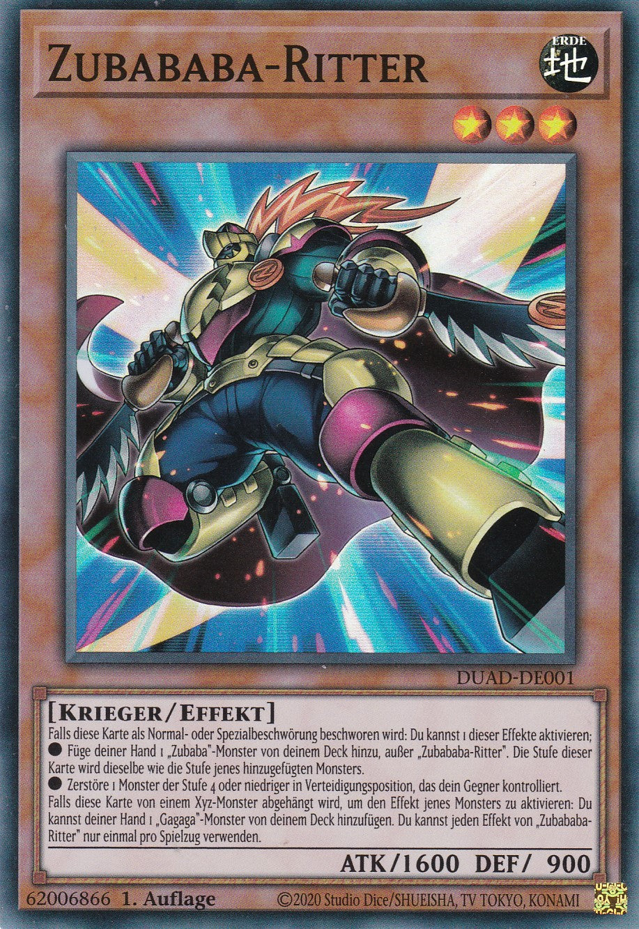 Zubaba-Ritter - DUAD-DE001 - Super Rare - Deutsch - 1. Auflage - Duelist's Advance