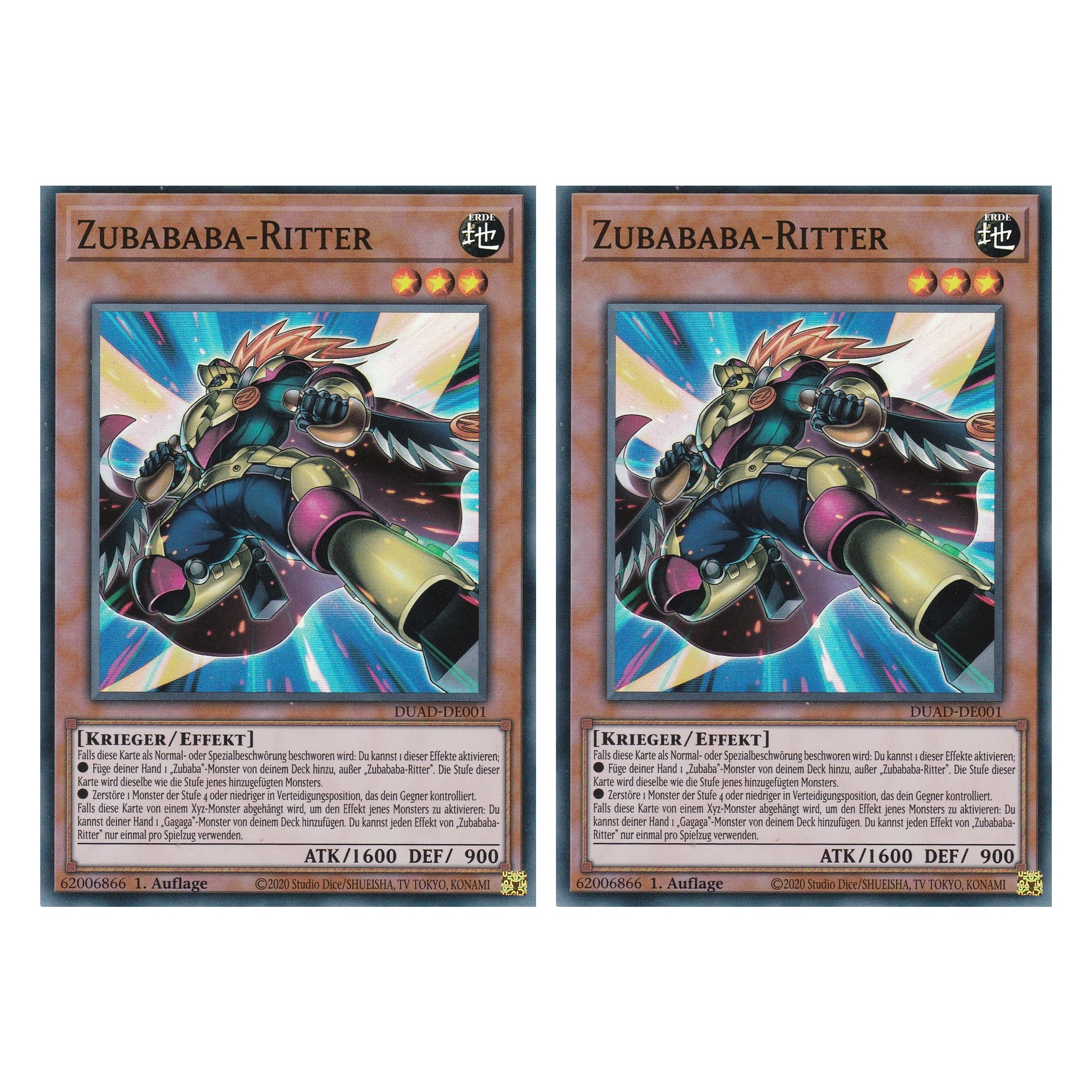 Zubababa-Ritter - DUAD-DE001 - Super Rare - Deutsch - 1. Auflage - Duelist’s Advance - Duo Set (2 Stück) - Yu-Gi-Oh!