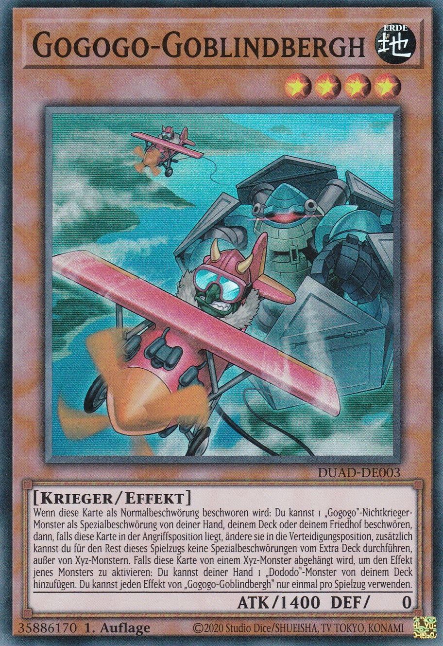 Gogogo-Golindbergh - DUAD-DE003 - Super Rare - Deutsch - 1. Auflage - Duelist's Advance
