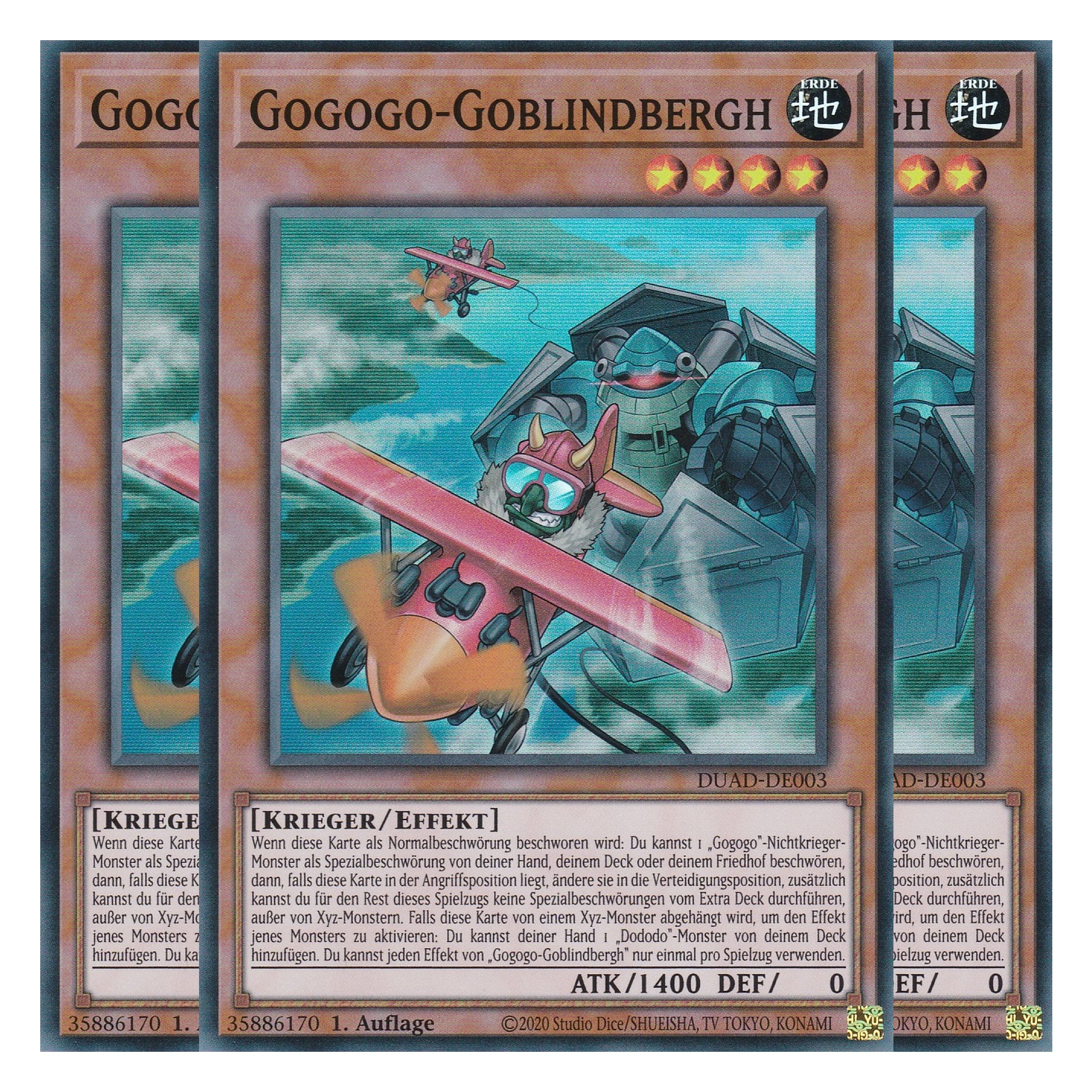 Gogogo-Goblindbergh - DUAD-DE003 - Super Rare - Deutsch - 1. Auflage - Duelist’s Advance - Playset (3 Kopien) - Yu-Gi-Oh!