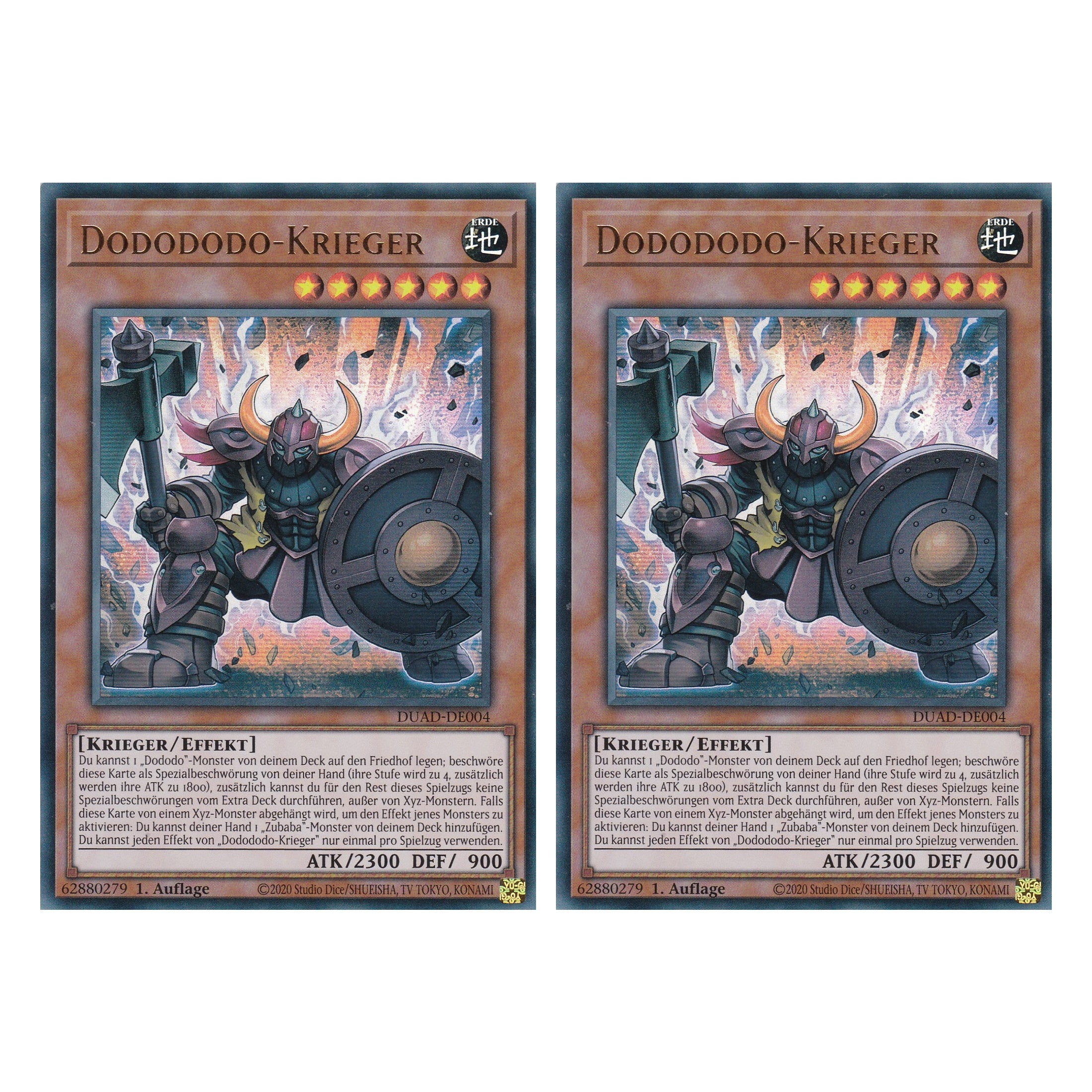 Dodododo-Krieger - DUAD-DE004 - Ultra Rare - Deutsch - 1. Auflage - Duelist’s Advance - Duo Set (2 Stück) - Yu-Gi-Oh!