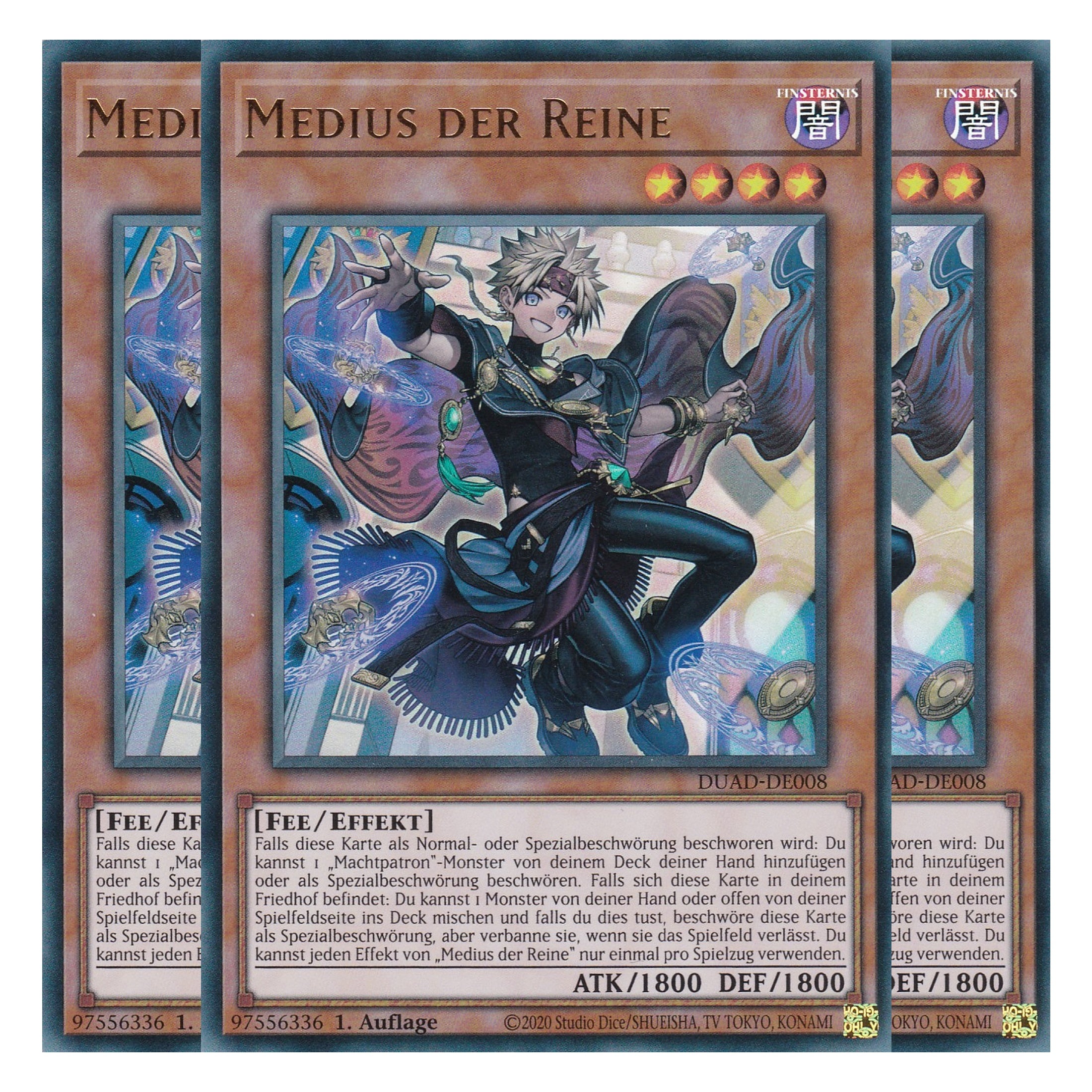 Medius der Reine - DUAD-DE008 - Ultra Rare - Deutsch - 1. Auflage - Duelist’s Advance - Playset (3 Kopien) - Yu-Gi-Oh!