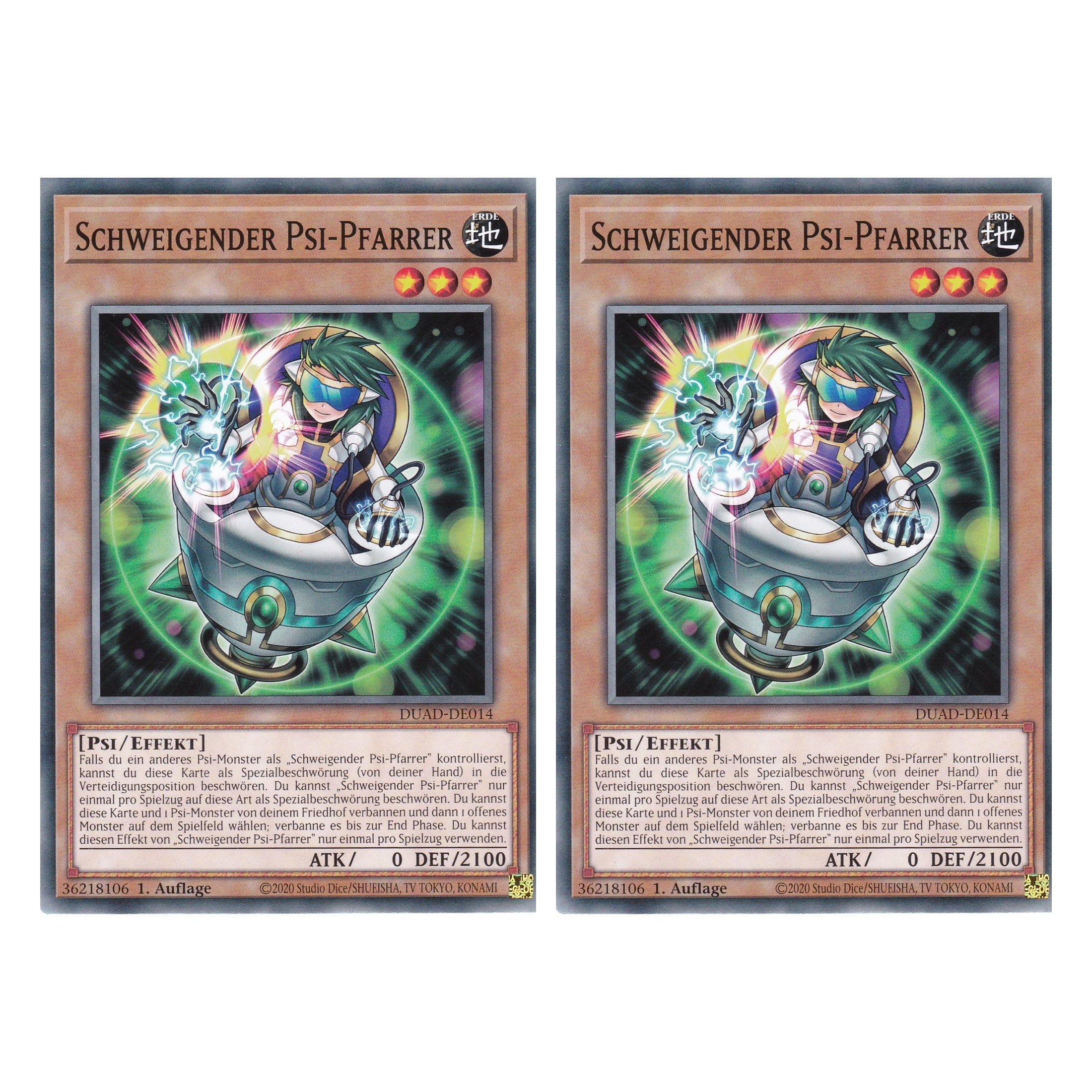 Schweigender Psi-Pfarrer - DUAD-DE014 - Common - Deutsch - 1. Auflage - Duelist’s Advance - Duo Set (2 Stück) - Yu-Gi-Oh!