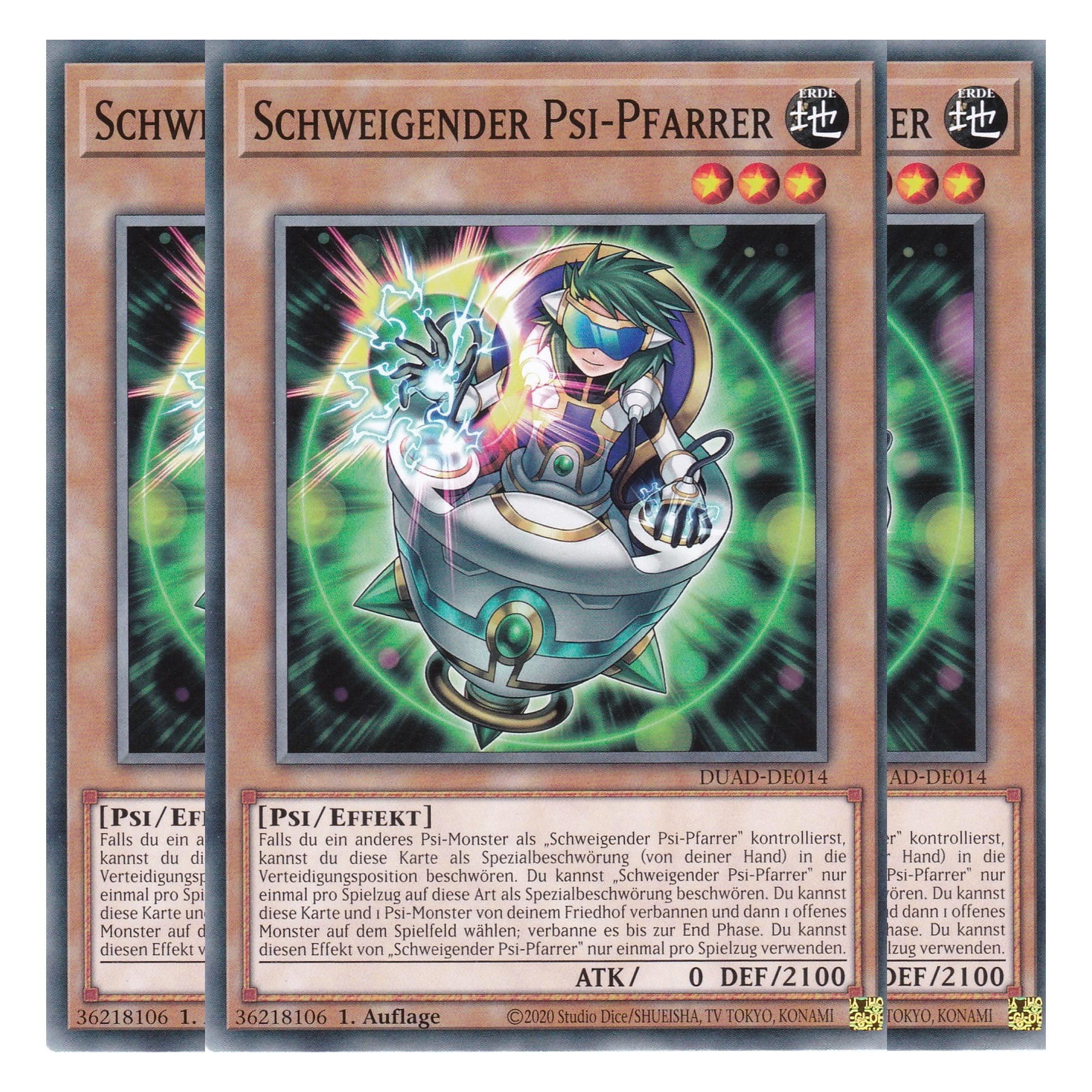 Schweigender Psi-Pfarrer - DUAD-DE014 - Common - Deutsch - 1. Auflage - Duelist’s Advance - Playset (3 Kopien) - Yu-Gi-Oh!