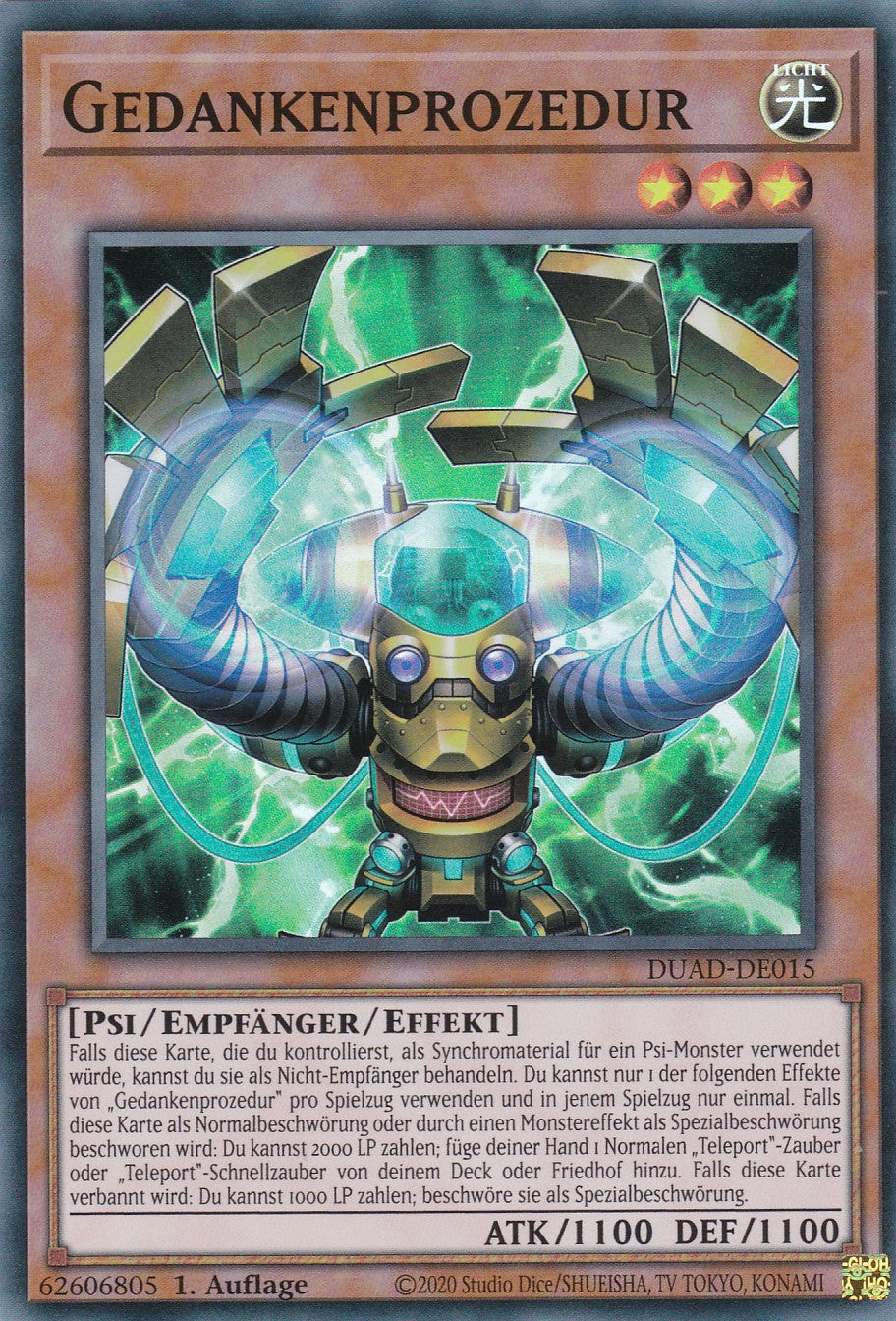Gedankenprodzedur - DUAD-DE015 - Super Rare - Deutsch - 1. Auflage - Duelist's Advance