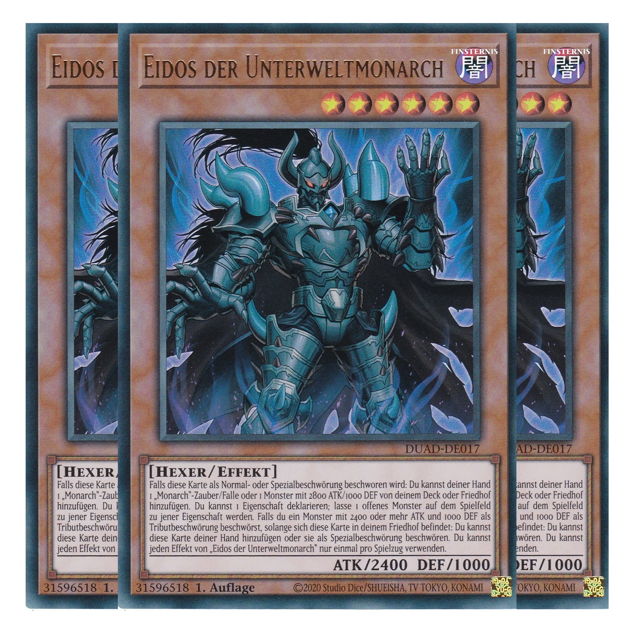 Eidos der Unterweltmonarch - DUAD-DE017 - Ultra Rare - Deutsch - 1. Auflage - Duelist’s Advance - Playset (3 Kopien) - Yu-Gi-Oh!