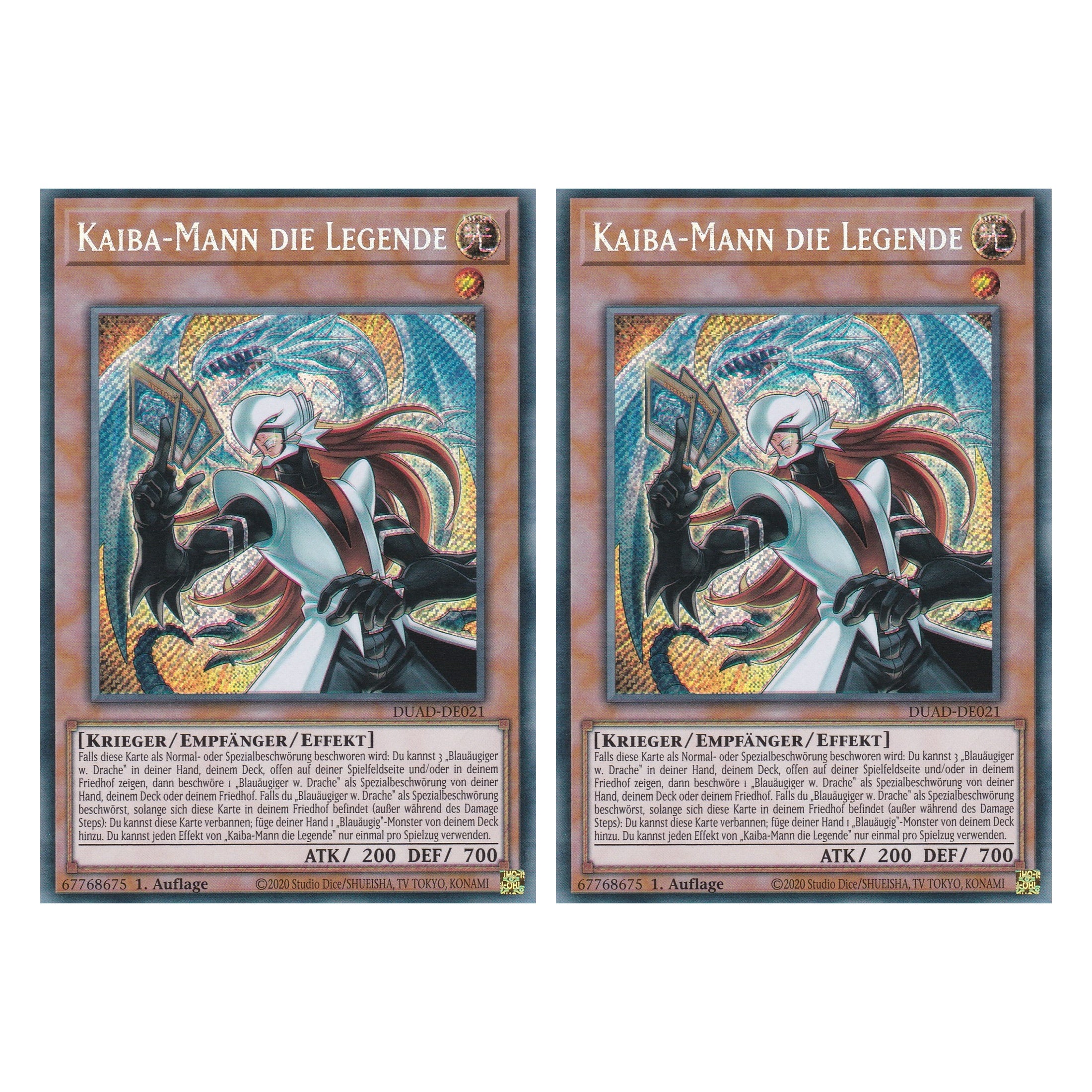 Kaiba-Mann die Legende  - DUAD-DE021 - Secret Rare - Deutsch - 1. Auflage - Duelist’s Advance - Duo Set (2 Stück) - Yu-Gi-Oh!