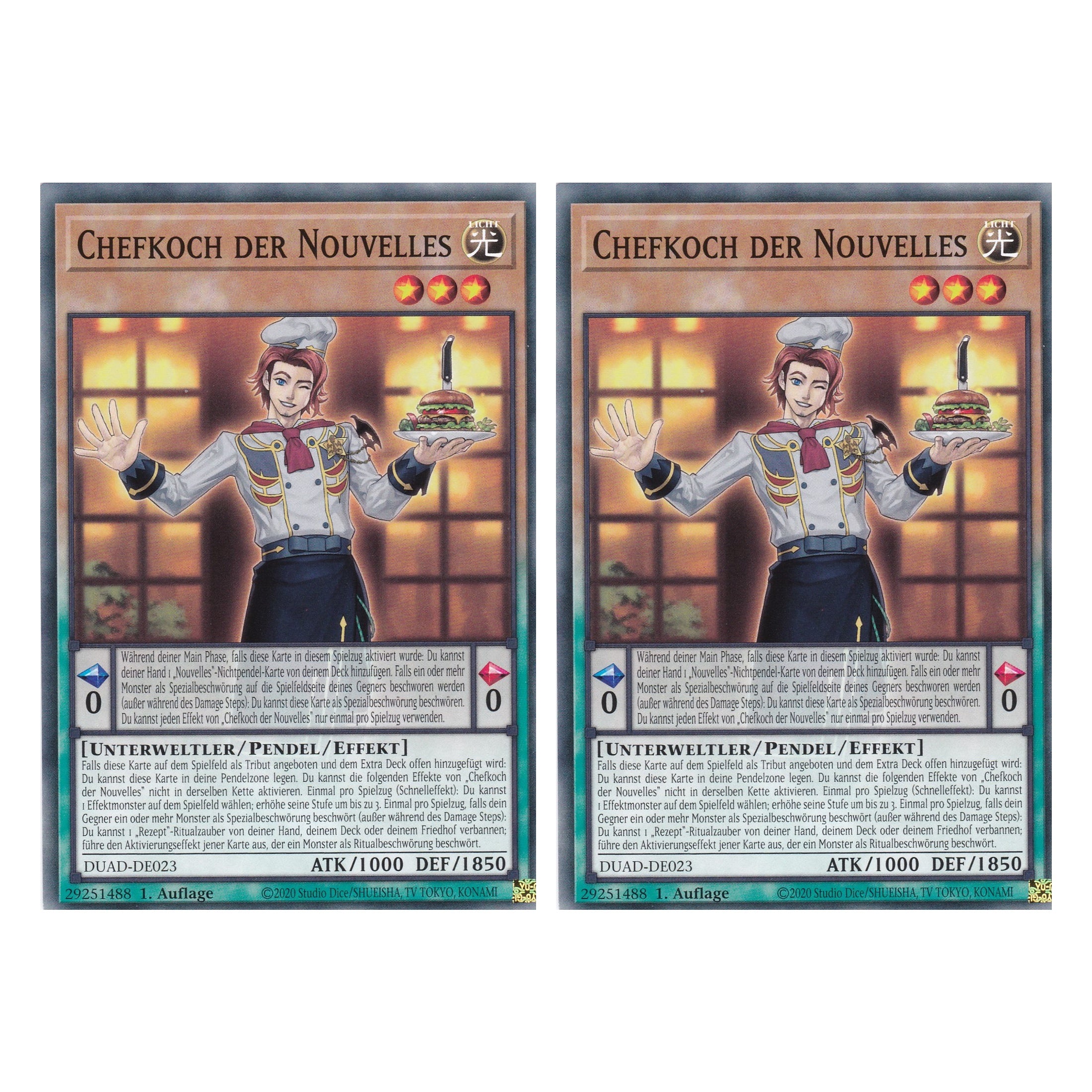 Chefkoch der Nouvelles - DUAD-DE023 - Common - Deutsch - 1. Auflage - Duelist’s Advance - Duo Set (2 Stück) - Yu-Gi-Oh!