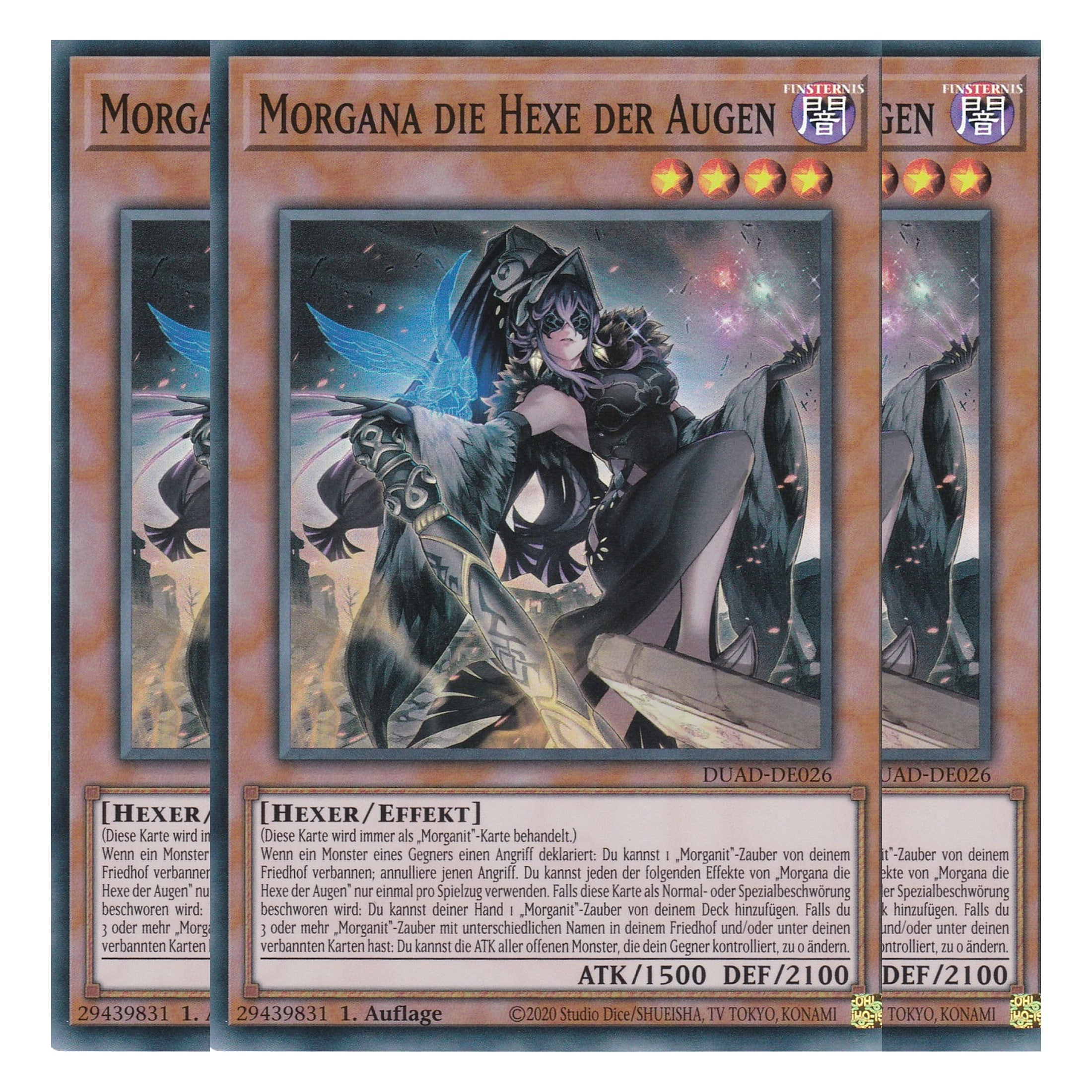 Morgana die Hexe der Augen - DUAD-DE026 - Super Rare - Deutsch - 1. Auflage - Duelist’s Advance - Playset (3 Kopien) - Yu-Gi-Oh!