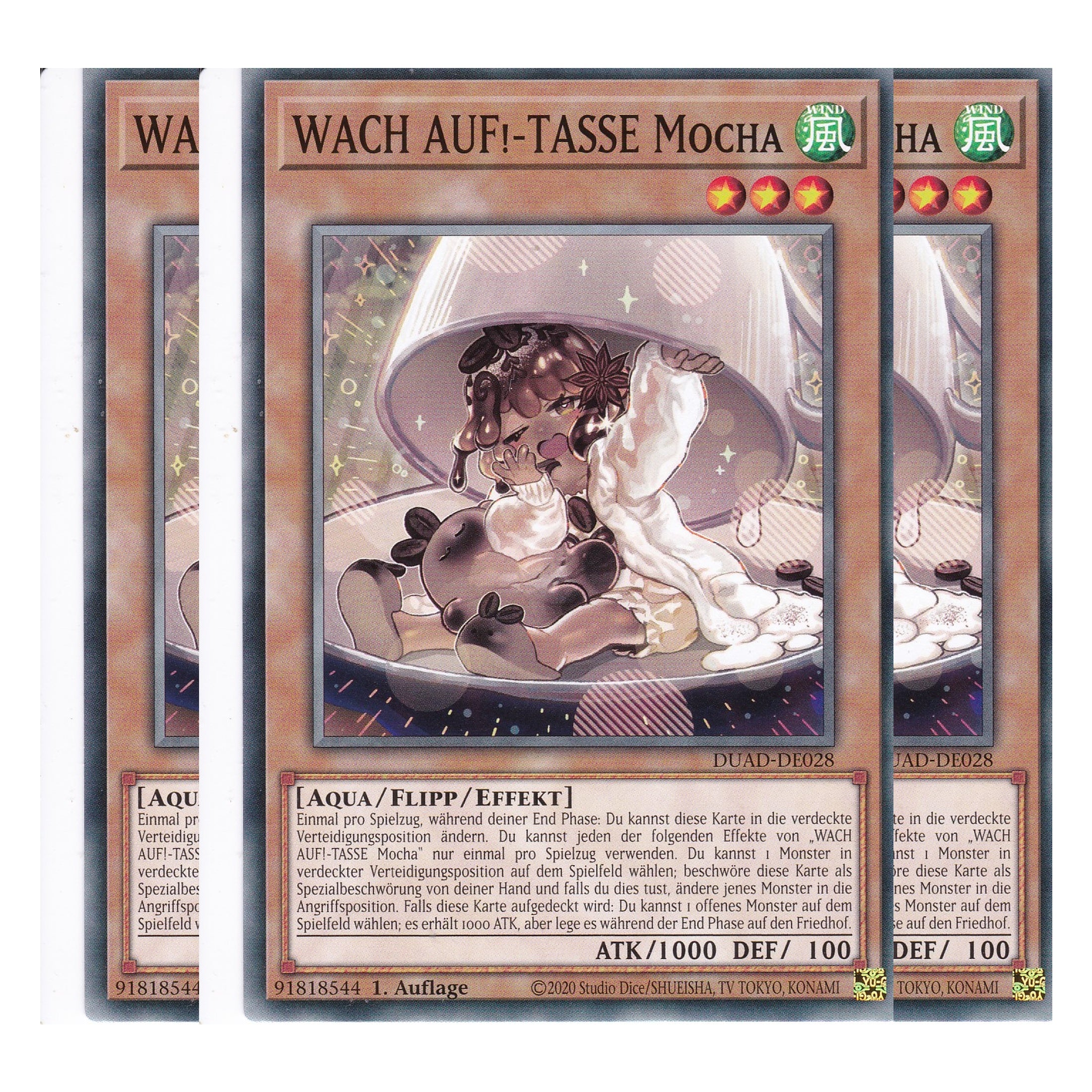WACH AUF!-TASSE Mocha - DUAD-DE028 - Common - Deutsch - 1. Auflage - Duelist’s Advance - Playset (3 Kopien) - Yu-Gi-Oh!