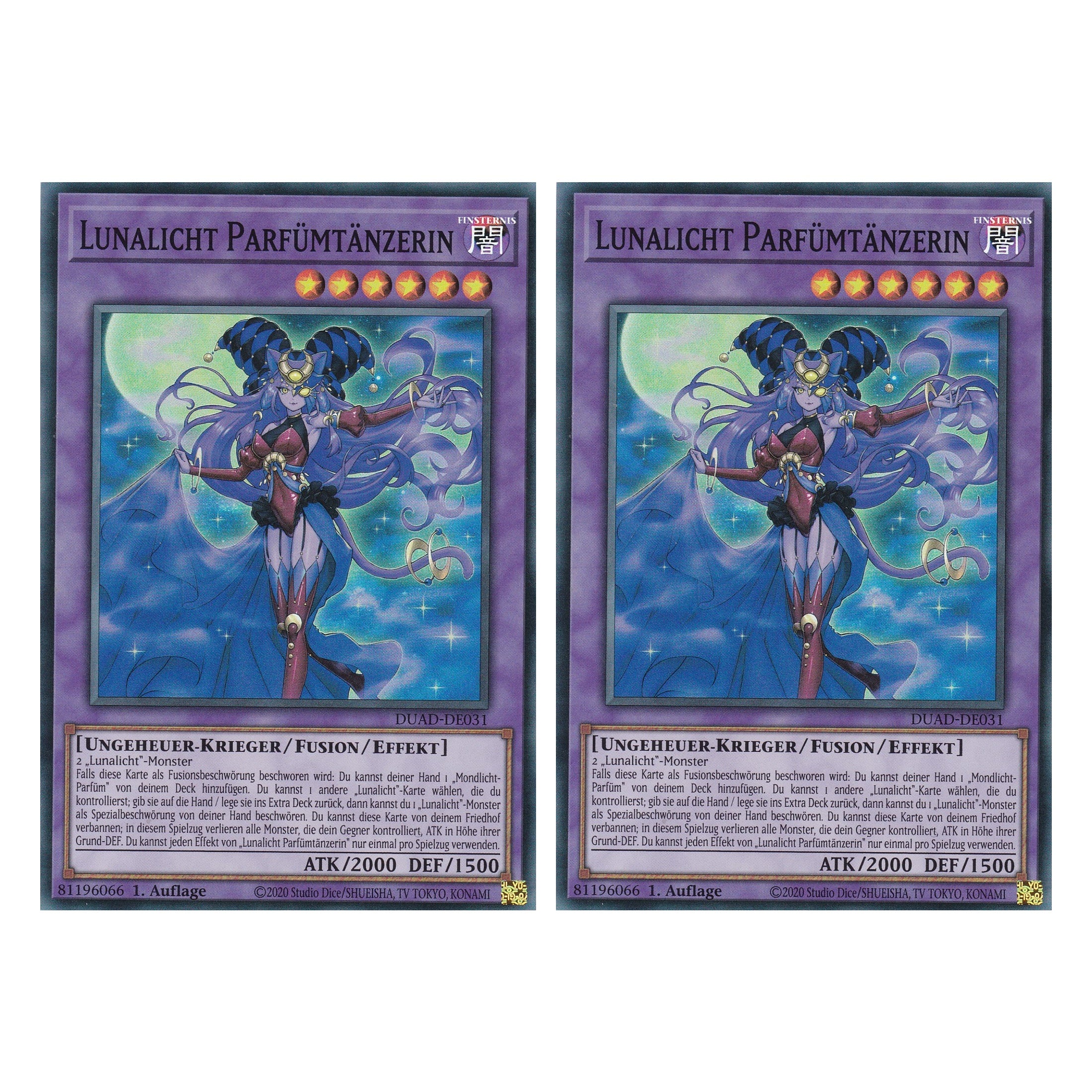 Lunalicht Parfümtänzerin - DUAD-DE031 - Super Rare - Deutsch - 1. Auflage - Duelist’s Advance - Duo Set (2 Stück) - Yu-Gi-Oh!
