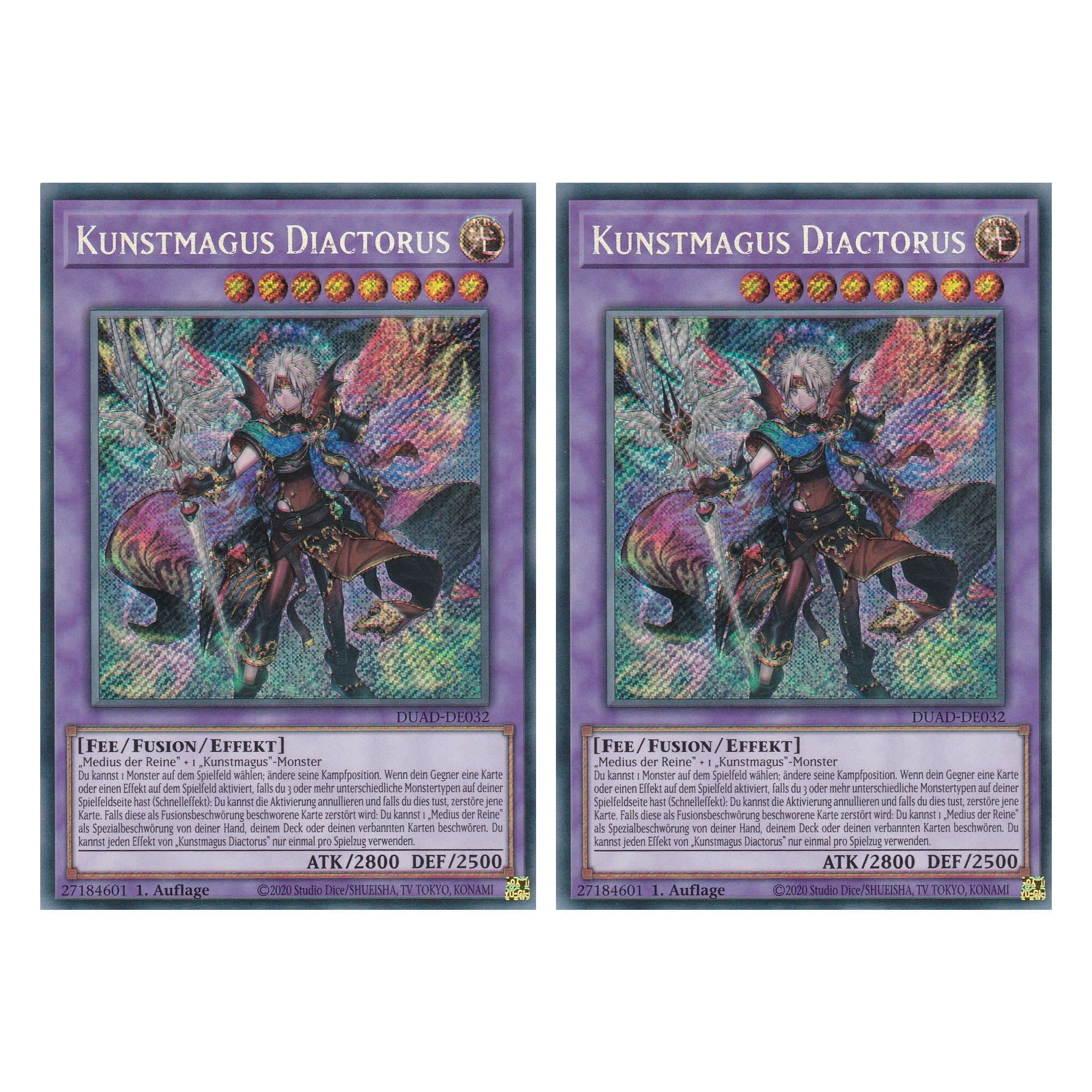 Kunstmagus Diactorus - DUAD-DE032 - Secret Rare - Deutsch - 1. Auflage - Duelist’s Advance - Duo Set (2 Stück) - Yu-Gi-Oh!