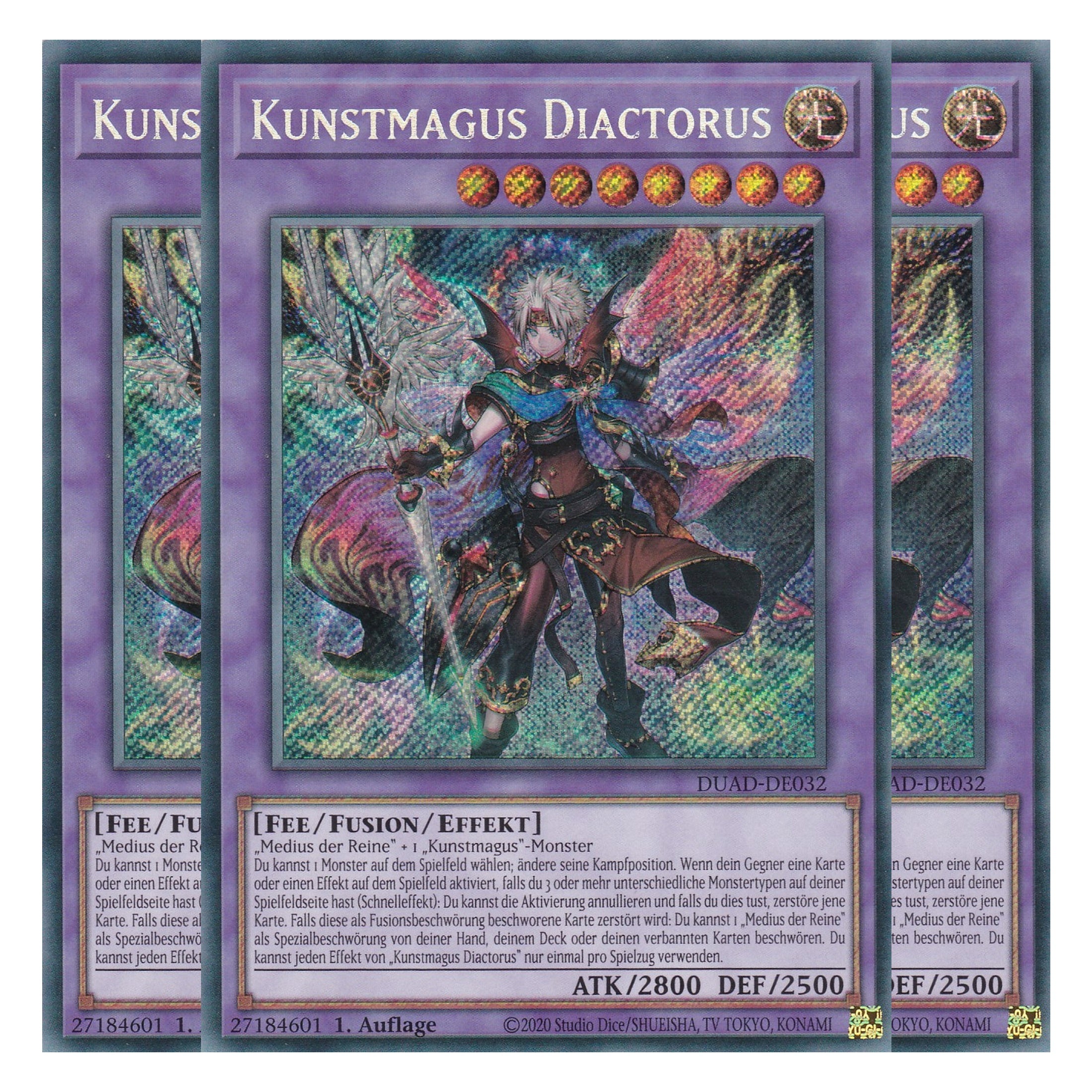 Kunstmagus Diactorus - DUAD-DE032 - Secret Rare - Deutsch - 1. Auflage - Duelist’s Advance - Playset (3 Kopien) - Yu-Gi-Oh!