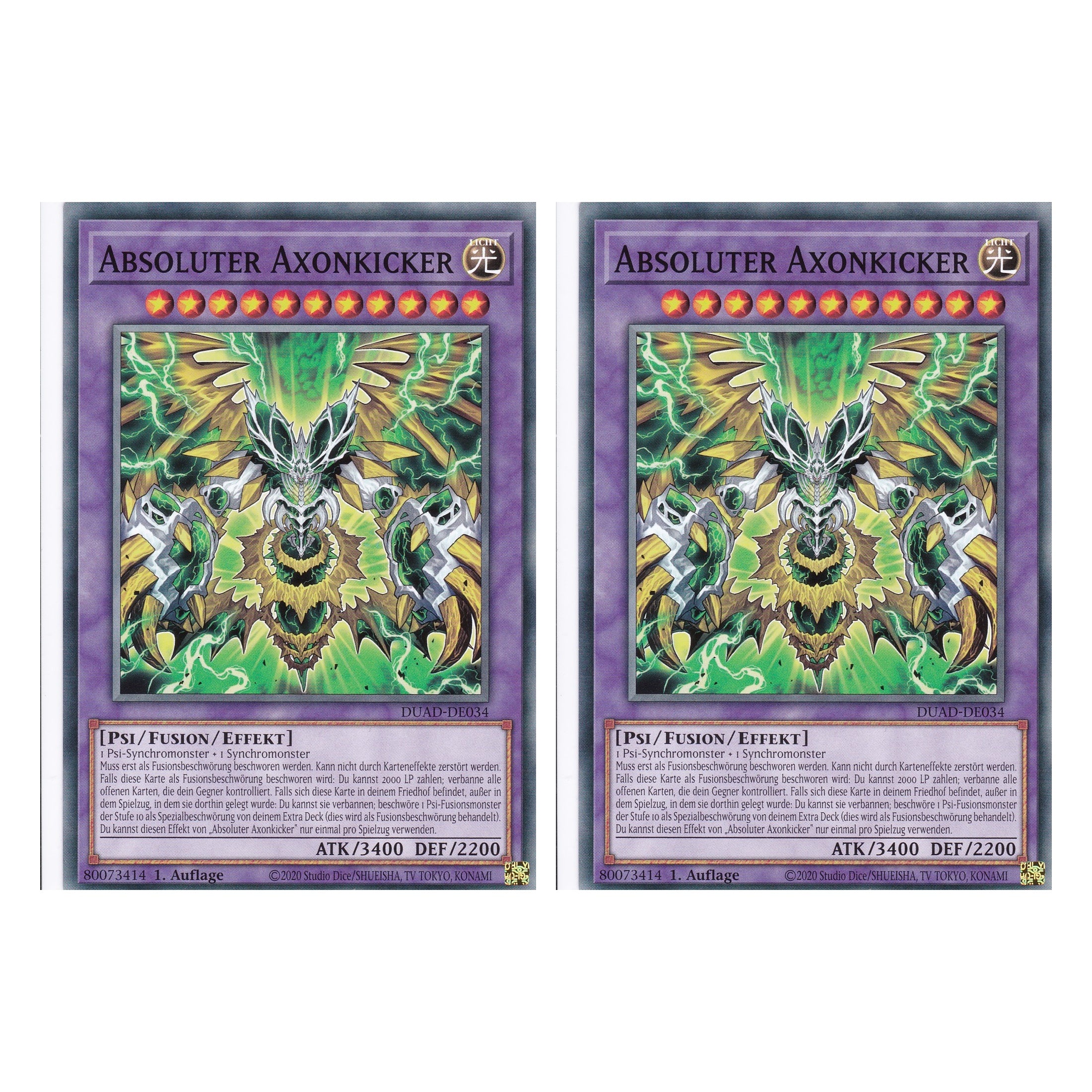 Absoluter Axonkicker - DUAD-DE034 - Common - Deutsch - 1. Auflage - Duelist’s Advance - Duo Set (2 Stück) - Yu-Gi-Oh!