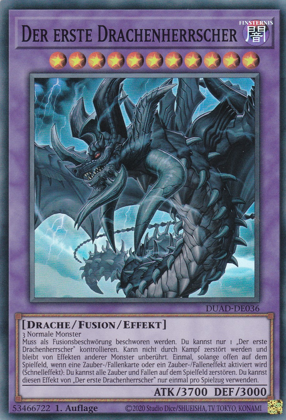 Der erste Drachenherrscher - DUAD-DE036 - Super Rare - Deutsch - 1. Auflage - Duelist's Advance