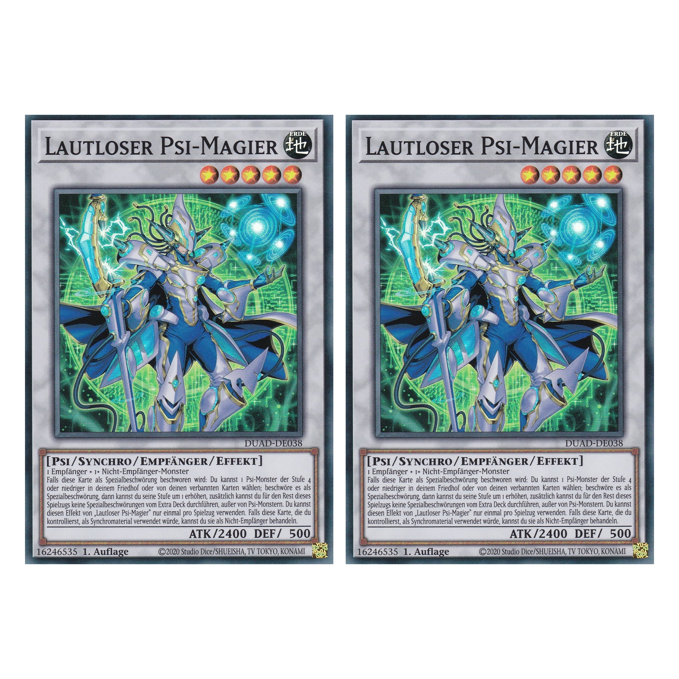 Lautloser Psi-Magier - DUAD-DE038 - Super Rare - Deutsch - 1. Auflage - Duelist’s Advance - Duo Set (2 Stück) - Yu-Gi-Oh!