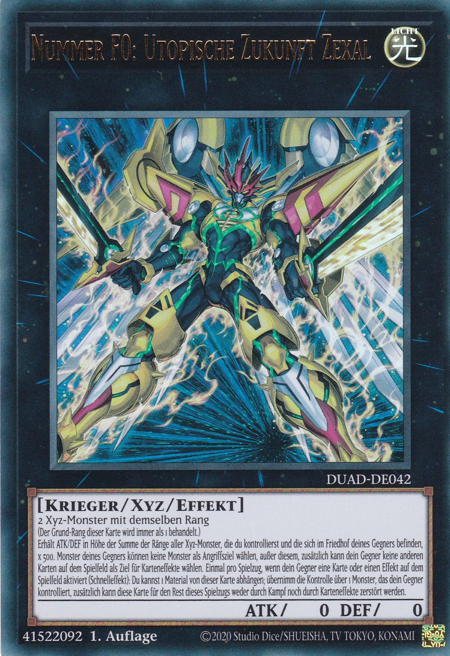 Nummer F0: Utopische Zukunft Zexal - DUAD-DE042 - Ultra Rare - Deutsch - 1. Auflage - Duelist's Advance