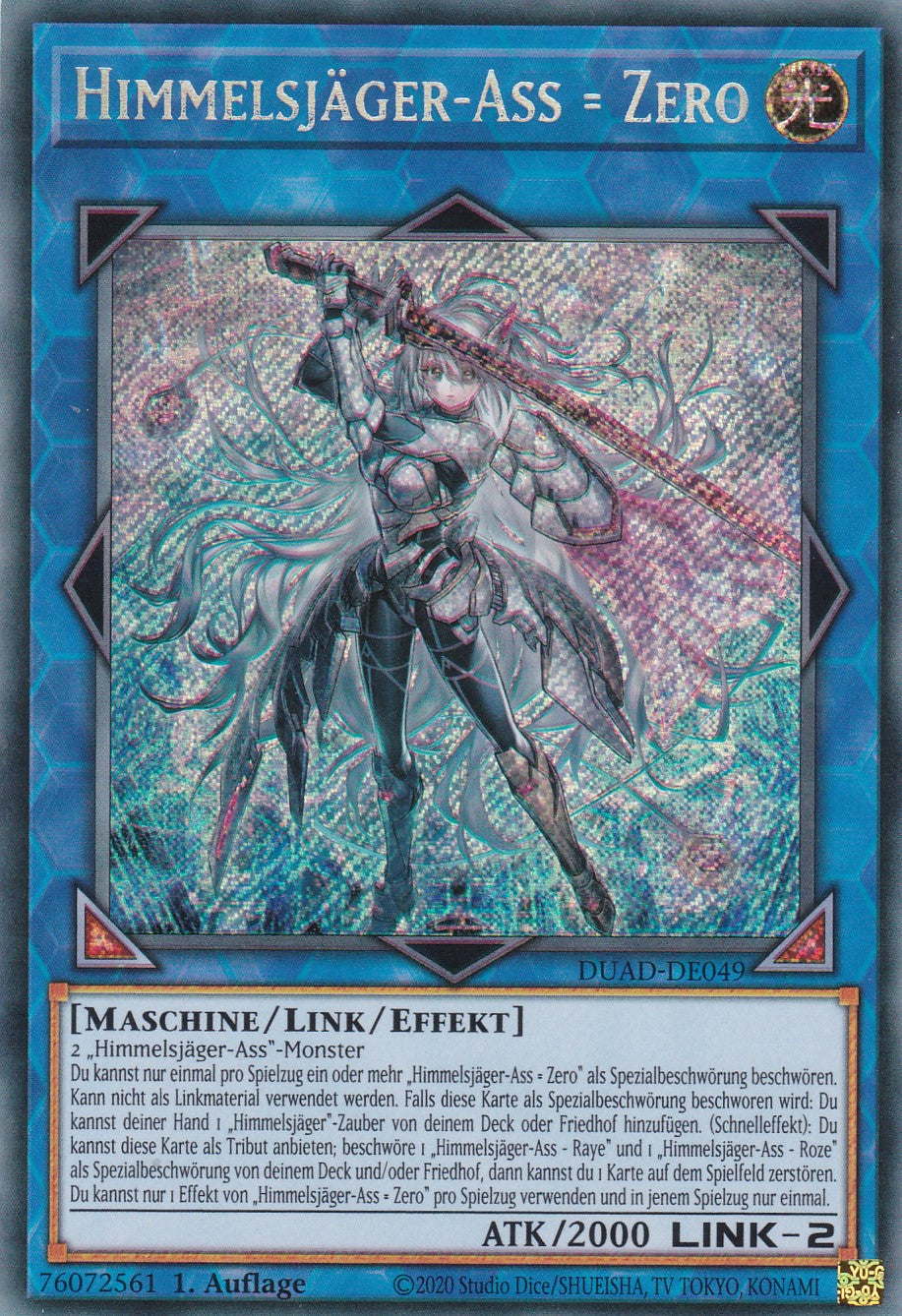 Himmelsjäger-Ass = Zero - DUAD-DE049 - Secret Rare - Deutsch - 1. Auflage - Duelist's Advance