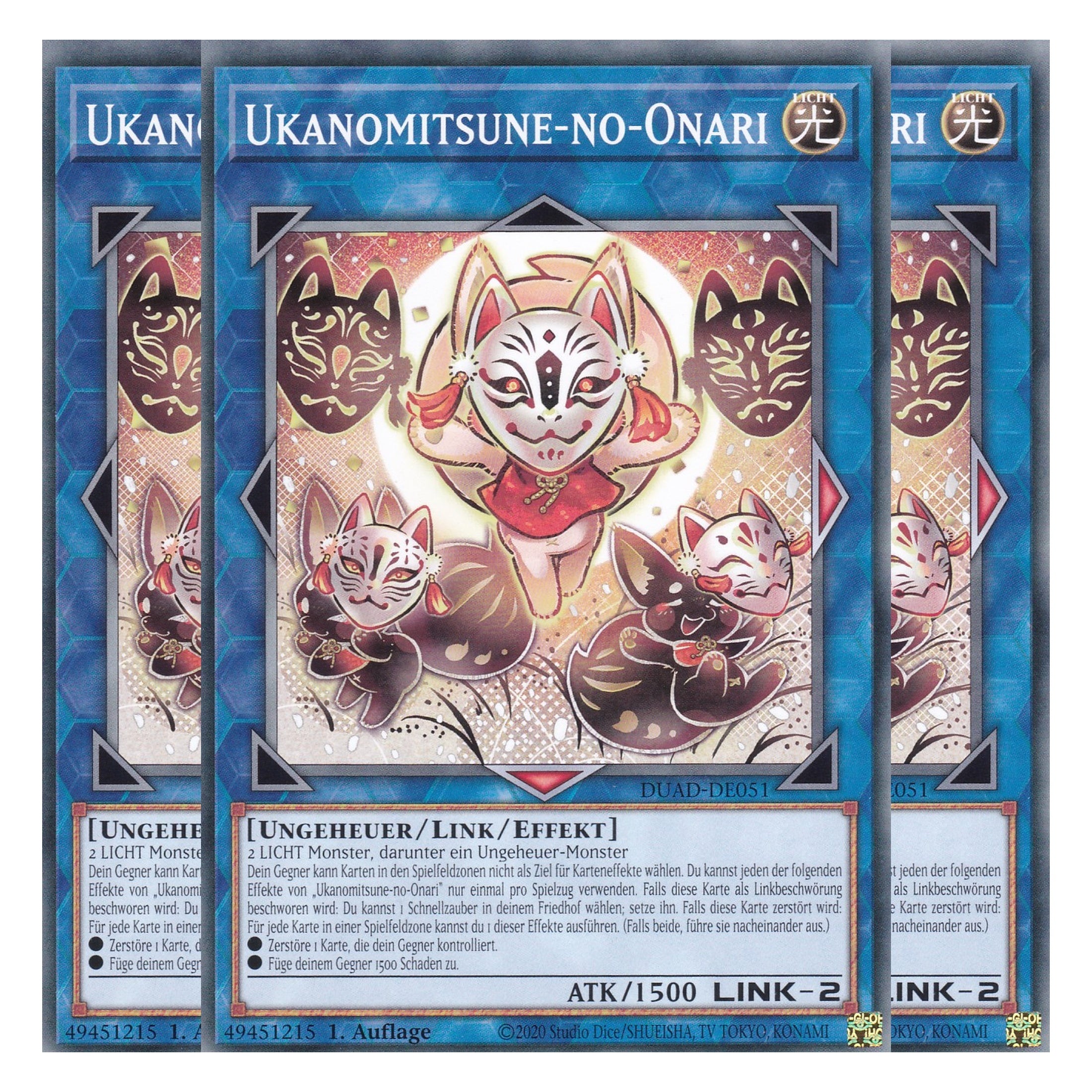 Ukanomitsune-no-Onari - DUAD-DE051 - Common - Deutsch - 1. Auflage - Duelist’s Advance - Playset (3 Kopien) - Yu-Gi-Oh!