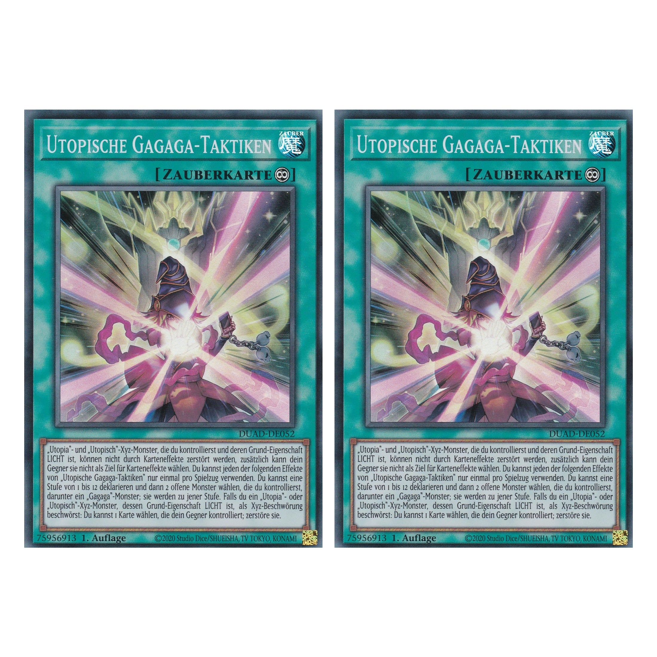 Utopische Gagaga-Taktiken - DUAD-DE052 - Super Rare - Deutsch - 1. Auflage - Duelist’s Advance - Duo Set (2 Stück) - Yu-Gi-Oh!
