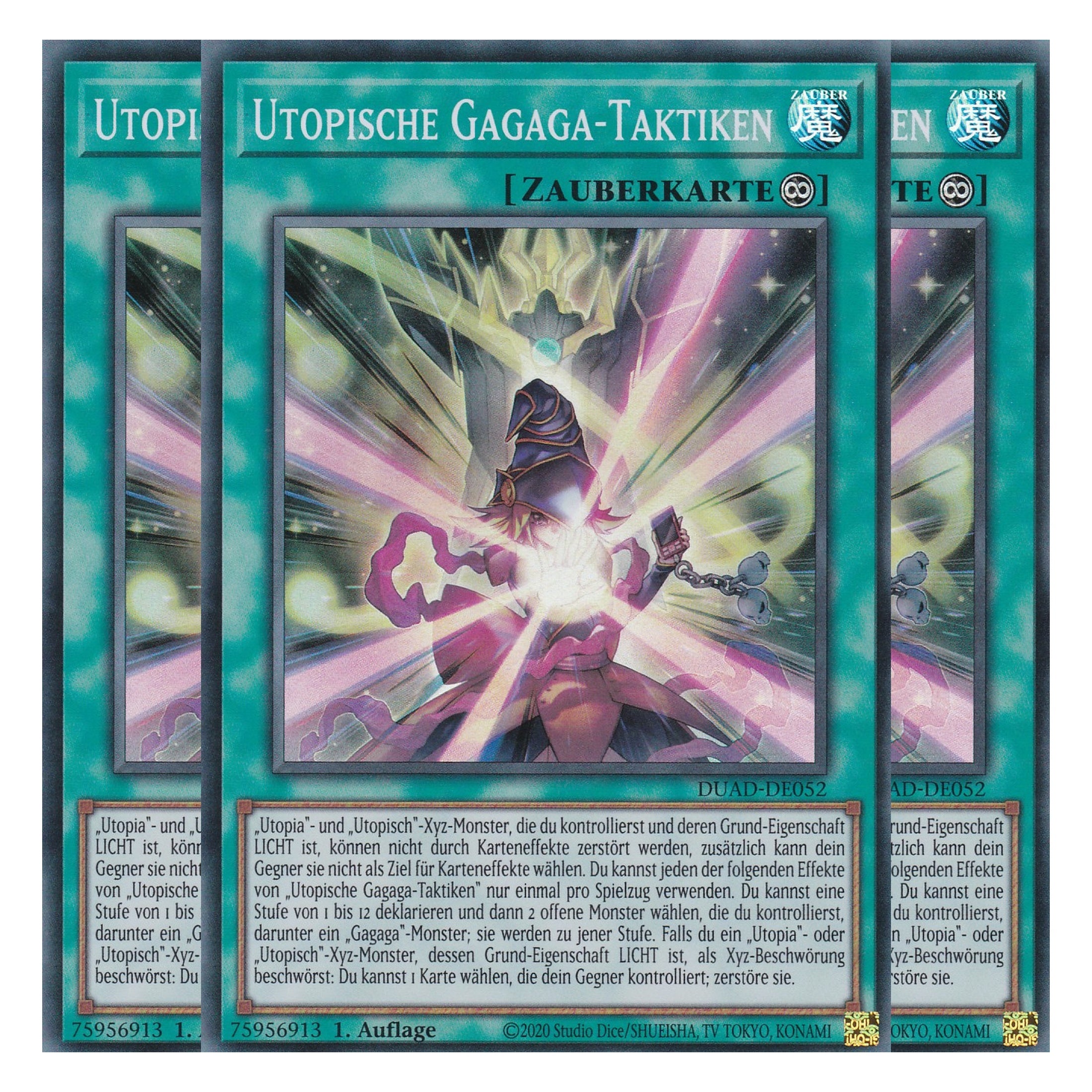 Utopische Gagaga-Taktiken - DUAD-DE052 - Super Rare - Deutsch - 1. Auflage - Duelist’s Advance - Playset (3 Kopien) - Yu-Gi-Oh!