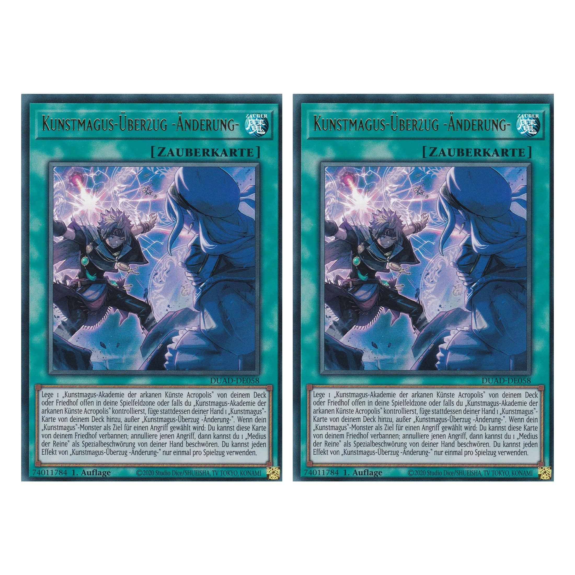 Kunstmagus-Überzug -Änderung - DUAD-DE058 - Ultra Rare - Deutsch - 1. Auflage - Duelist’s Advance - Duo Set (2 Stück) - Yu-Gi-Oh!