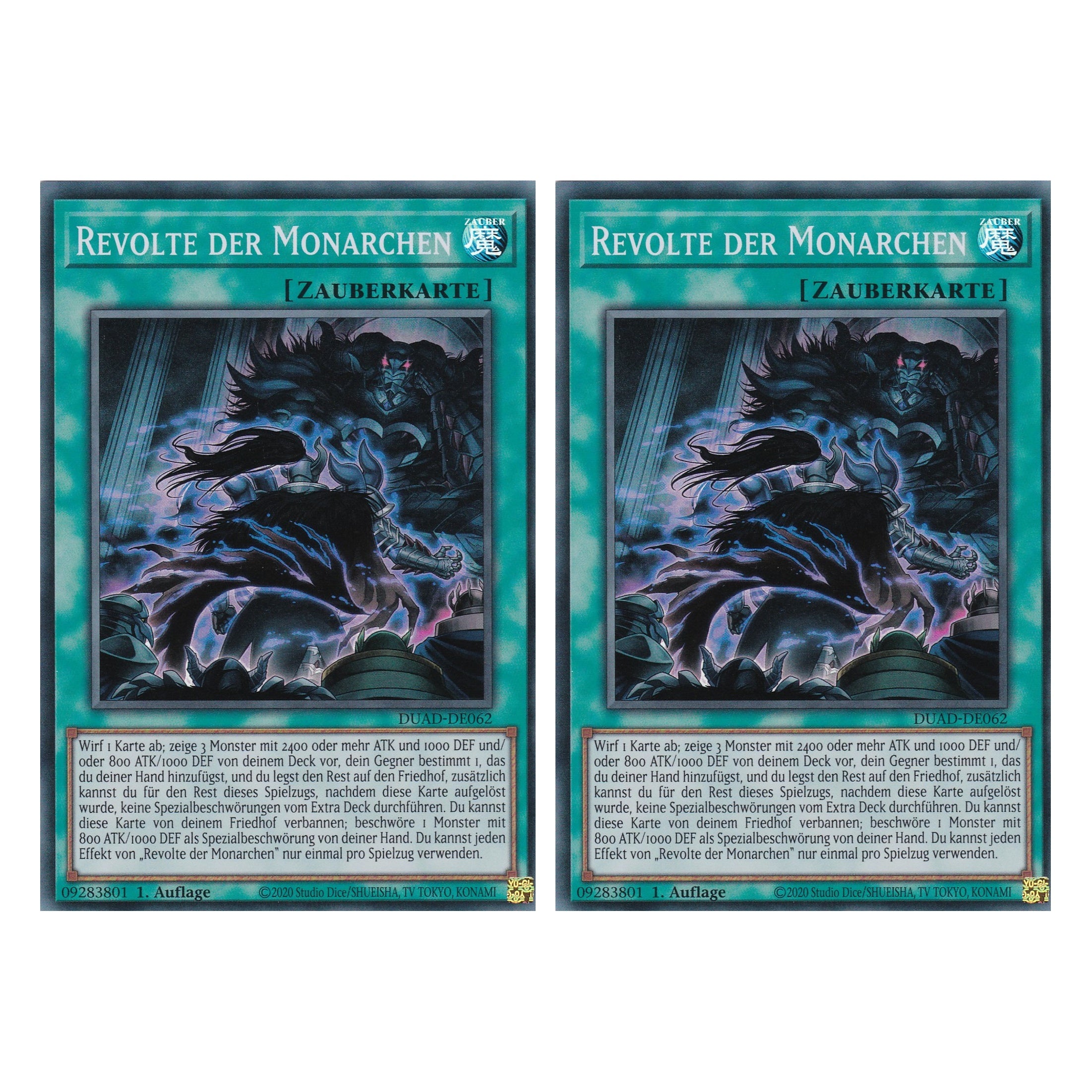 Revolte der Monarchen - DUAD-DE062 - Super Rare - Deutsch - 1. Auflage - Duelist’s Advance - Duo Set (2 Stück) - Yu-Gi-Oh!