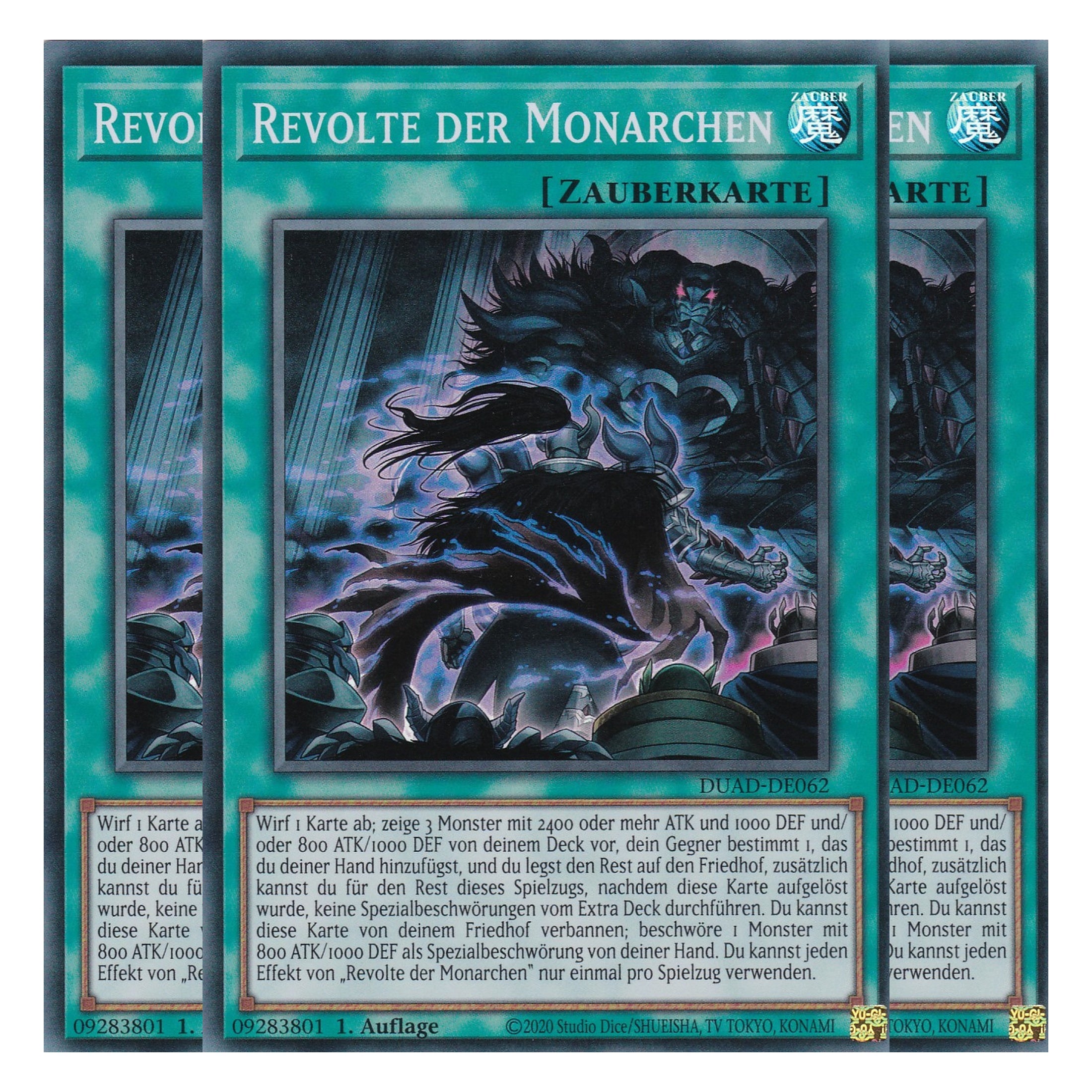 Revolte der Monarchen - DUAD-DE062 - Super Rare - Deutsch - 1. Auflage - Duelist’s Advance - Playset (3 Kopien) - Yu-Gi-Oh!