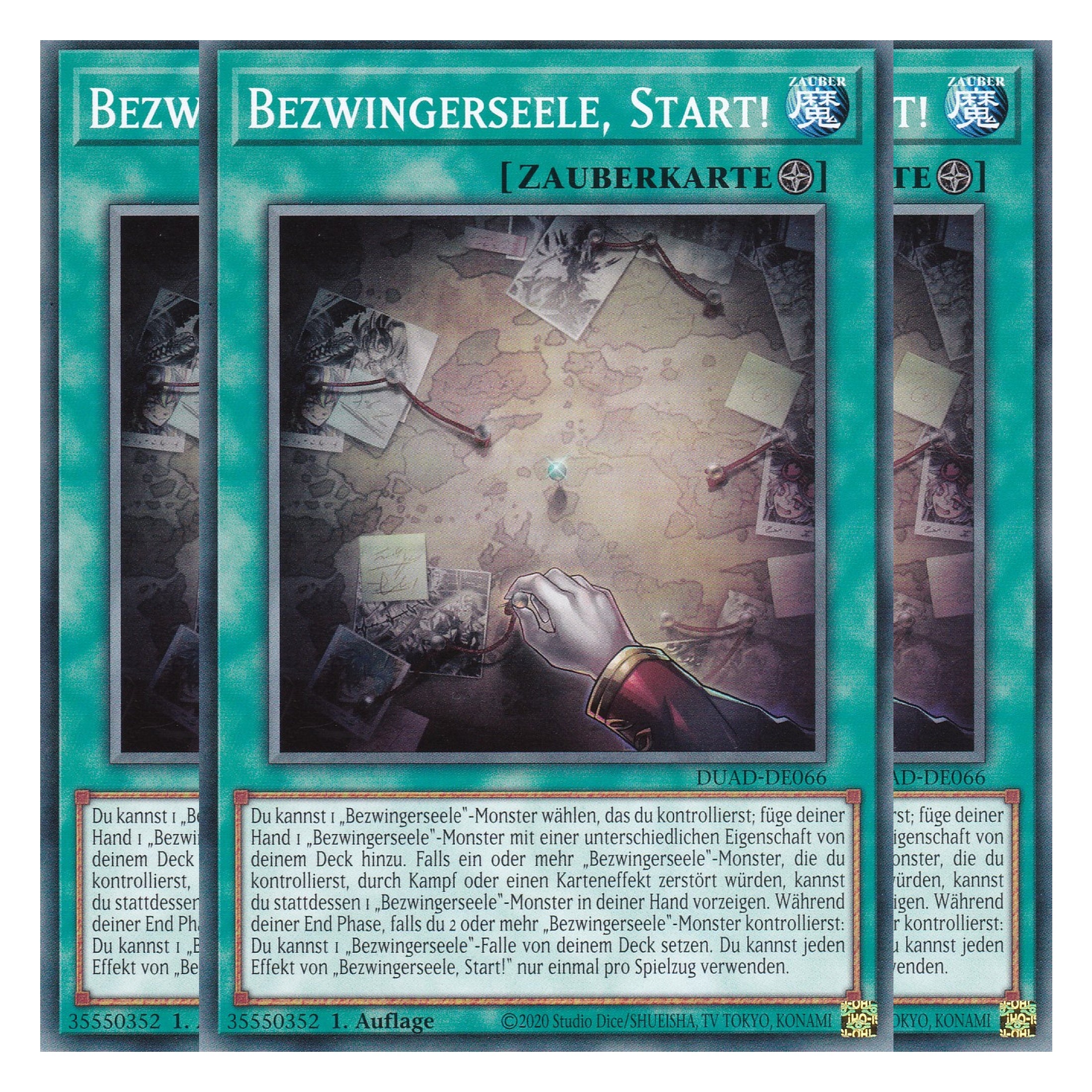 Bezwingerseele, Start! - DUAD-DE066 - Common - Deutsch - 1. Auflage - Duelist’s Advance - Playset (3 Kopien) - Yu-Gi-Oh!
