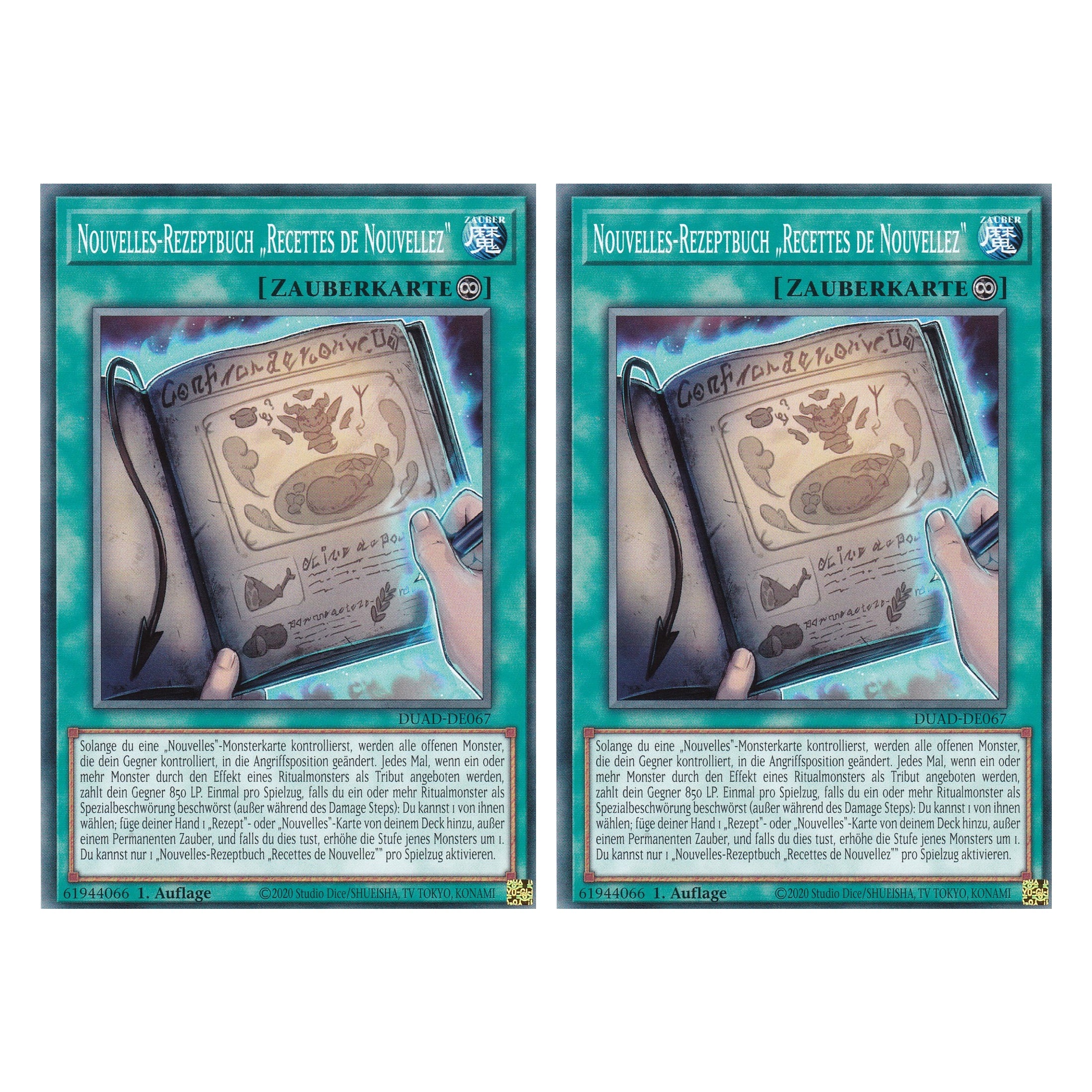 Nouvelles-Rezeptbuch „Recettes de Nouvellez“ - DUAD-DE067 - Common - Deutsch - 1. Auflage - Duelist’s Advance - Duo Set (2 Stück) - Yu-Gi-Oh!
