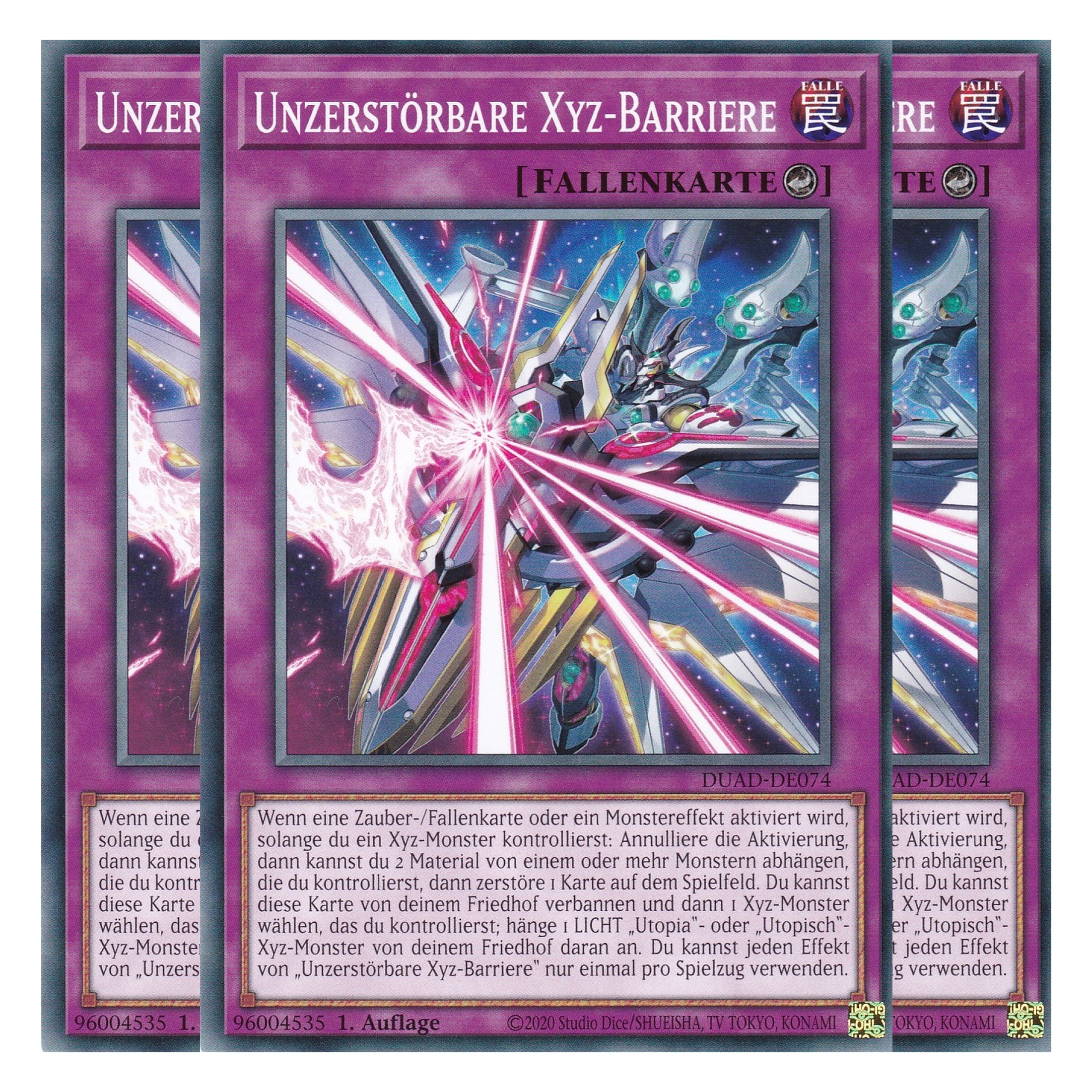 Unzerstörbare Xyz-Barriere - DUAD-DE074 - Common - Deutsch - 1. Auflage - Duelist’s Advance - Playset (3 Kopien) - Yu-Gi-Oh!