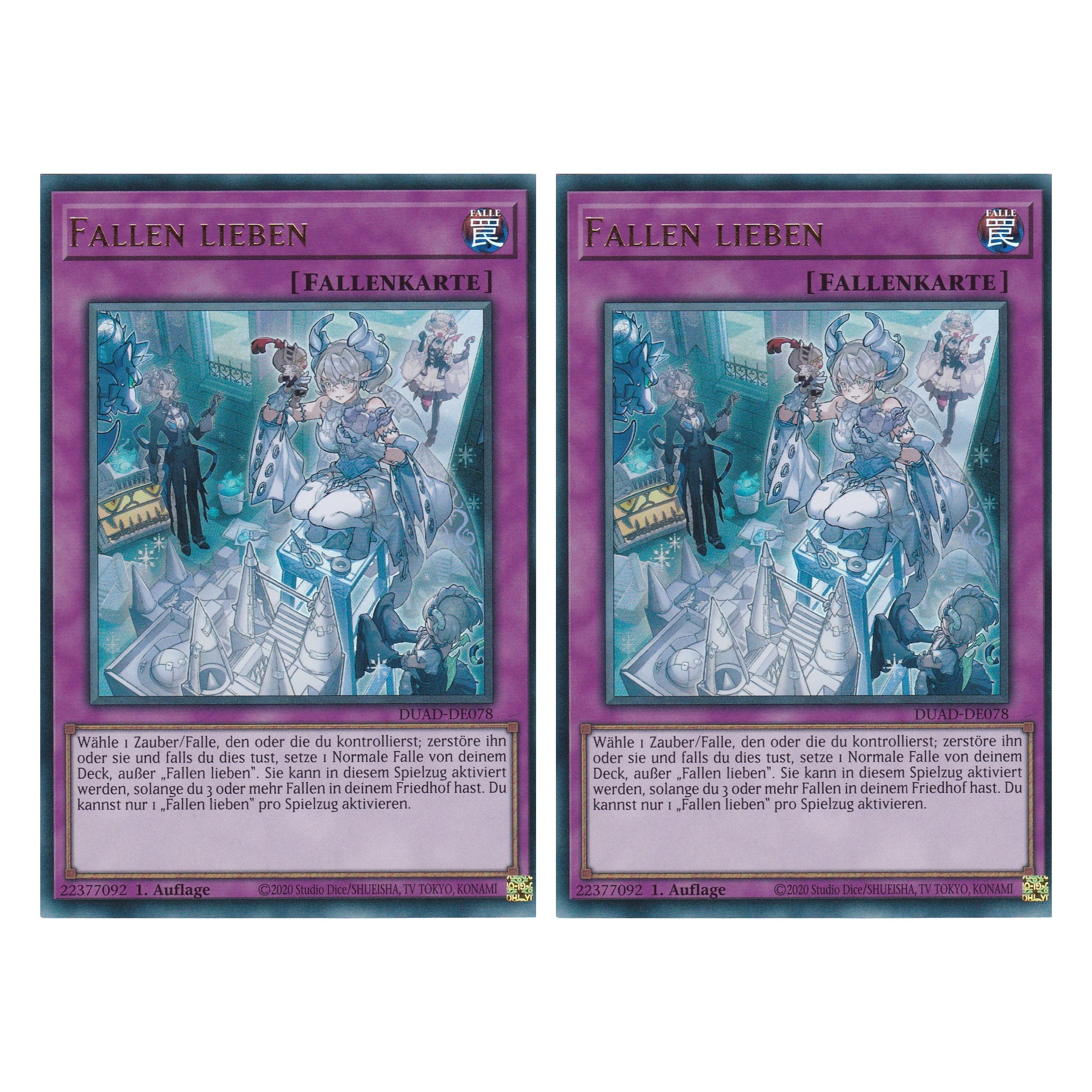 Fallen lieben - DUAD-DE078 - Ultra Rare - Deutsch - 1. Auflage - Duelist’s Advance - Duo Set (2 Stück) - Yu-Gi-Oh!